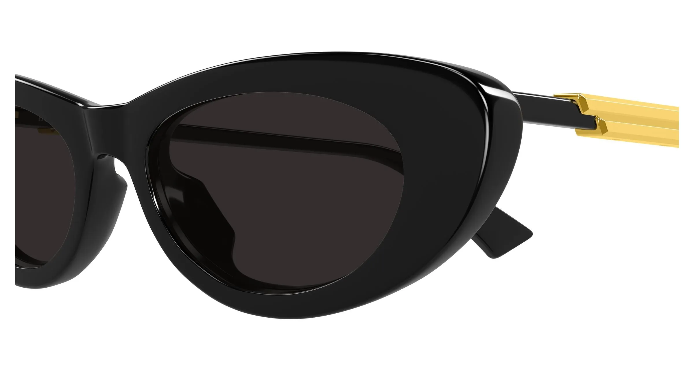 Bottega Veneta BV1447S 001 Occhiali da sole Acetato Nero Grigio Cat Eye - immagine 3