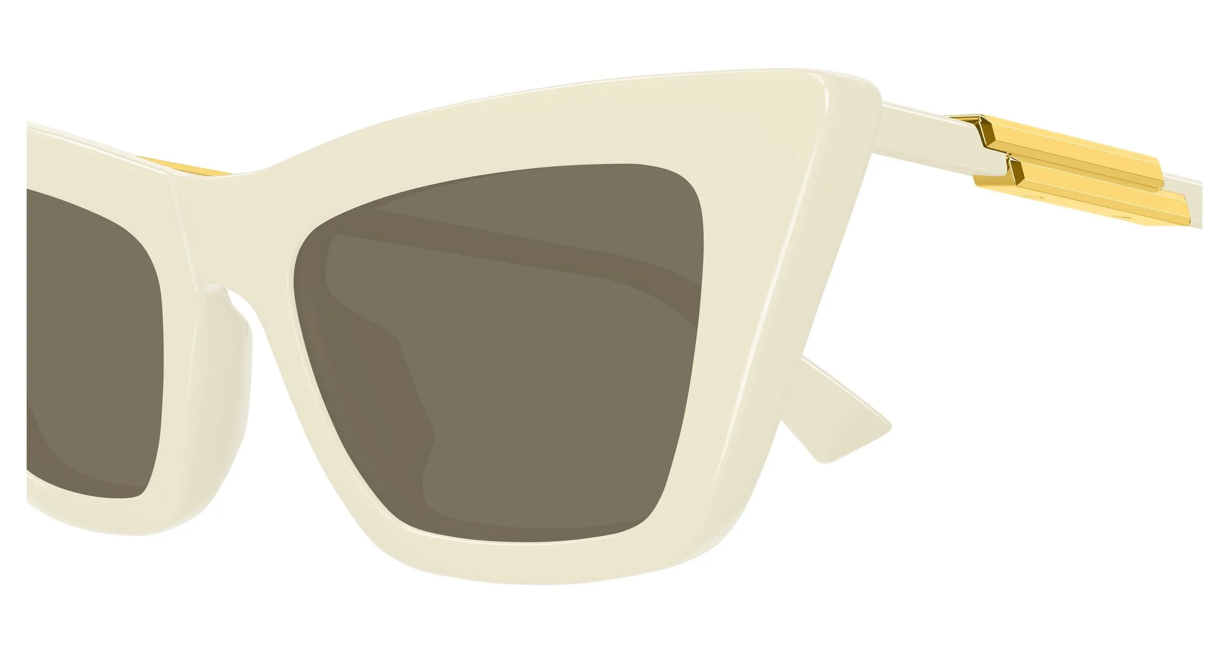 Bottega Veneta BV1446S 004 Occhiali da sole Acetato Beige Marrone Cat Eye - immagine 3