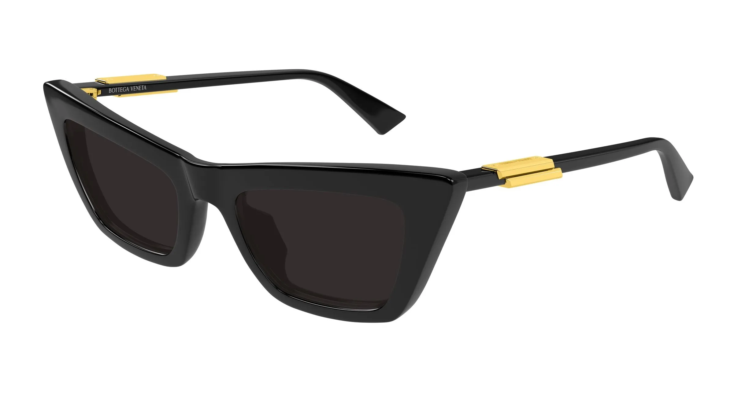 Bottega Veneta BV1446S 001 Occhiali da sole Acetato Nero Grigio Cat Eye - immagine 1