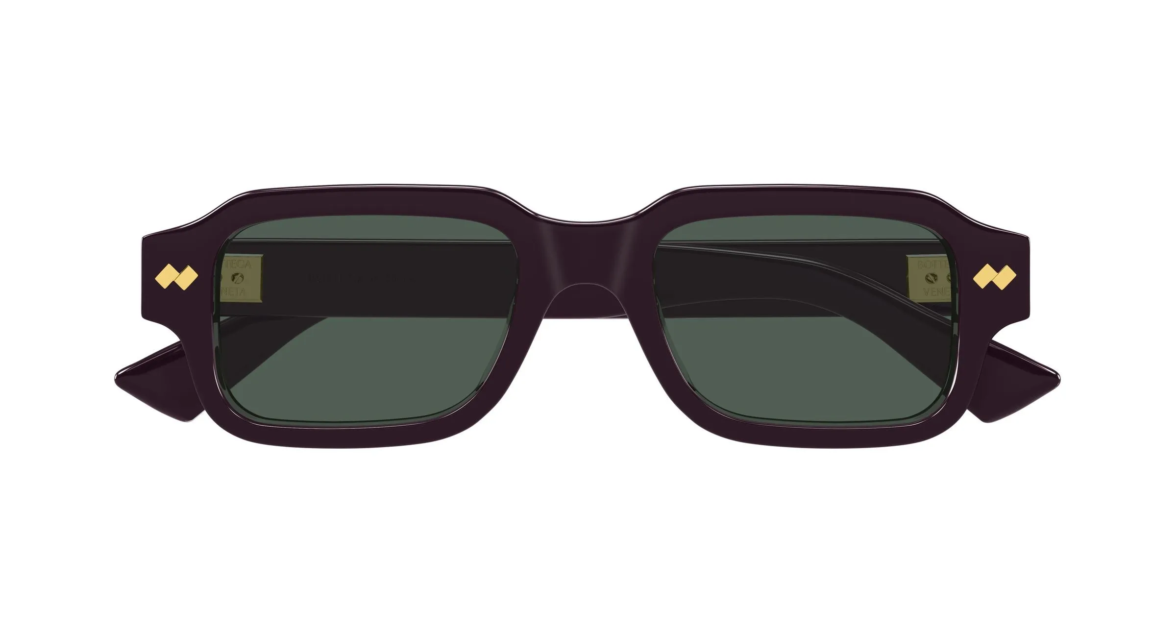Bottega Veneta BV1442S 004 Occhiali da sole Acetato Viola Verde Squadrata - immagine 2