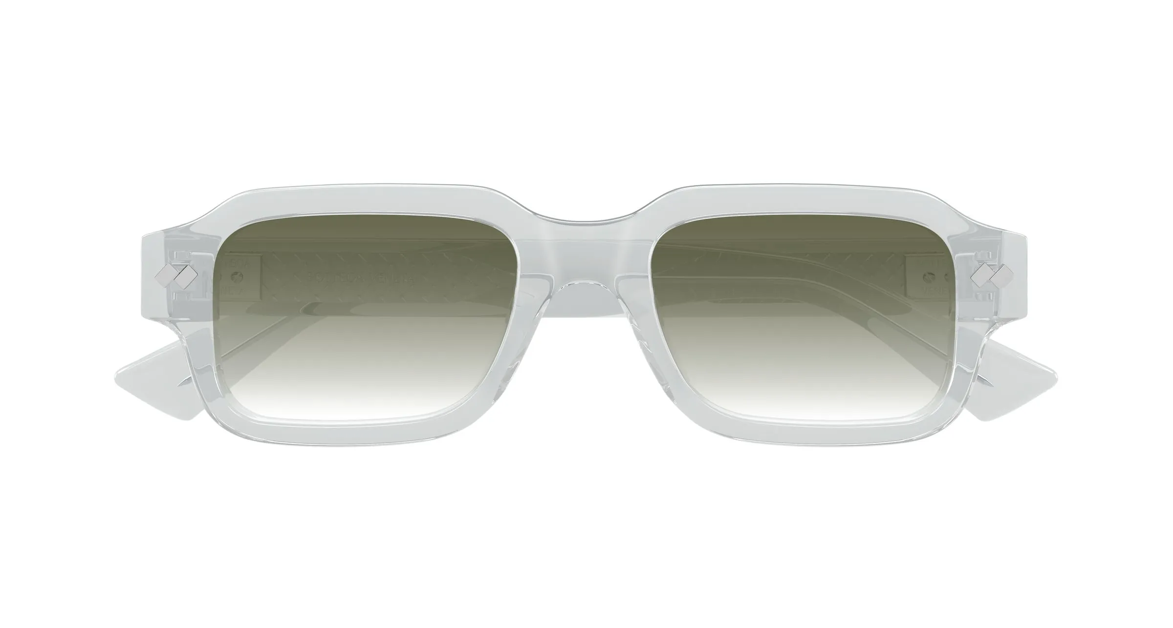 Bottega Veneta BV1442S 003 Occhiali da sole Acetato Grigio Verde Squadrata - immagine 2