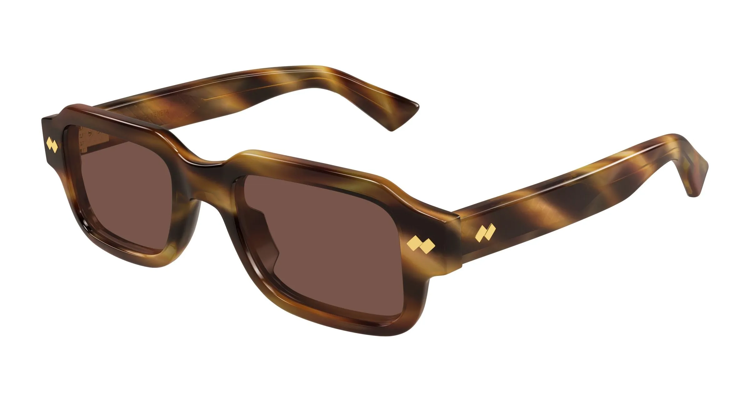 Bottega Veneta BV1442S 002 Occhiali da sole Acetato Havana Marrone Squadrata - immagine 1