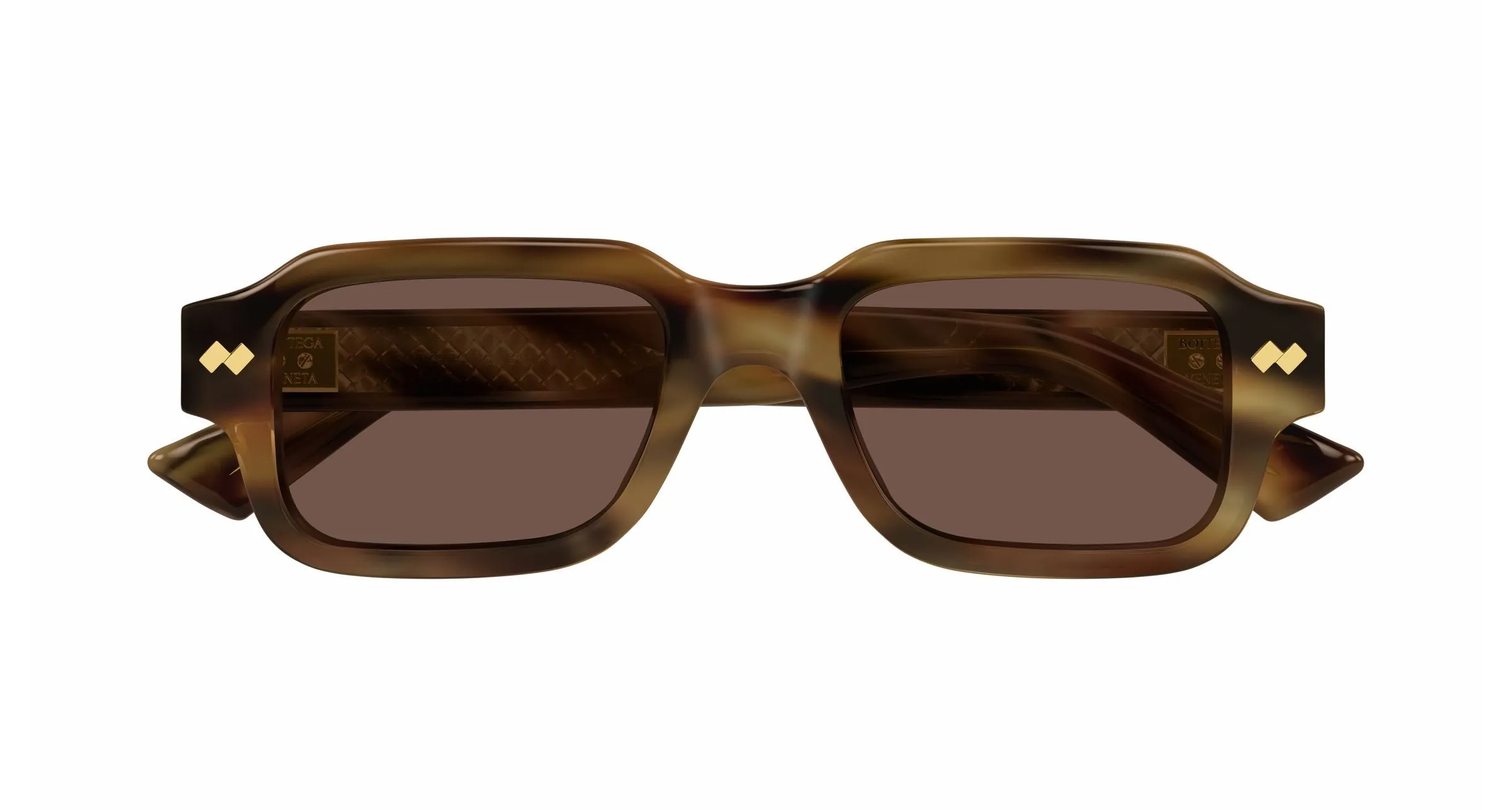 Bottega Veneta BV1442S 002 Occhiali da sole Acetato Havana Marrone Squadrata - immagine 2
