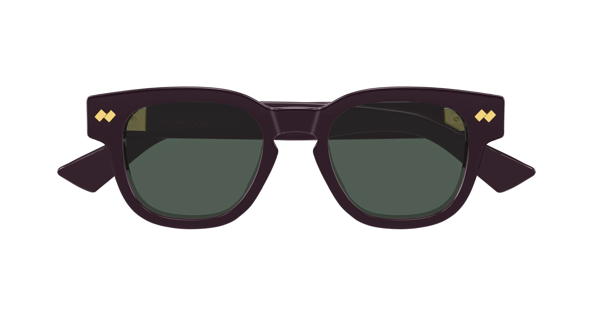 Bottega Veneta BV1441S 004 Occhiali da sole Acetato Viola Verde Rotonda - immagine 2