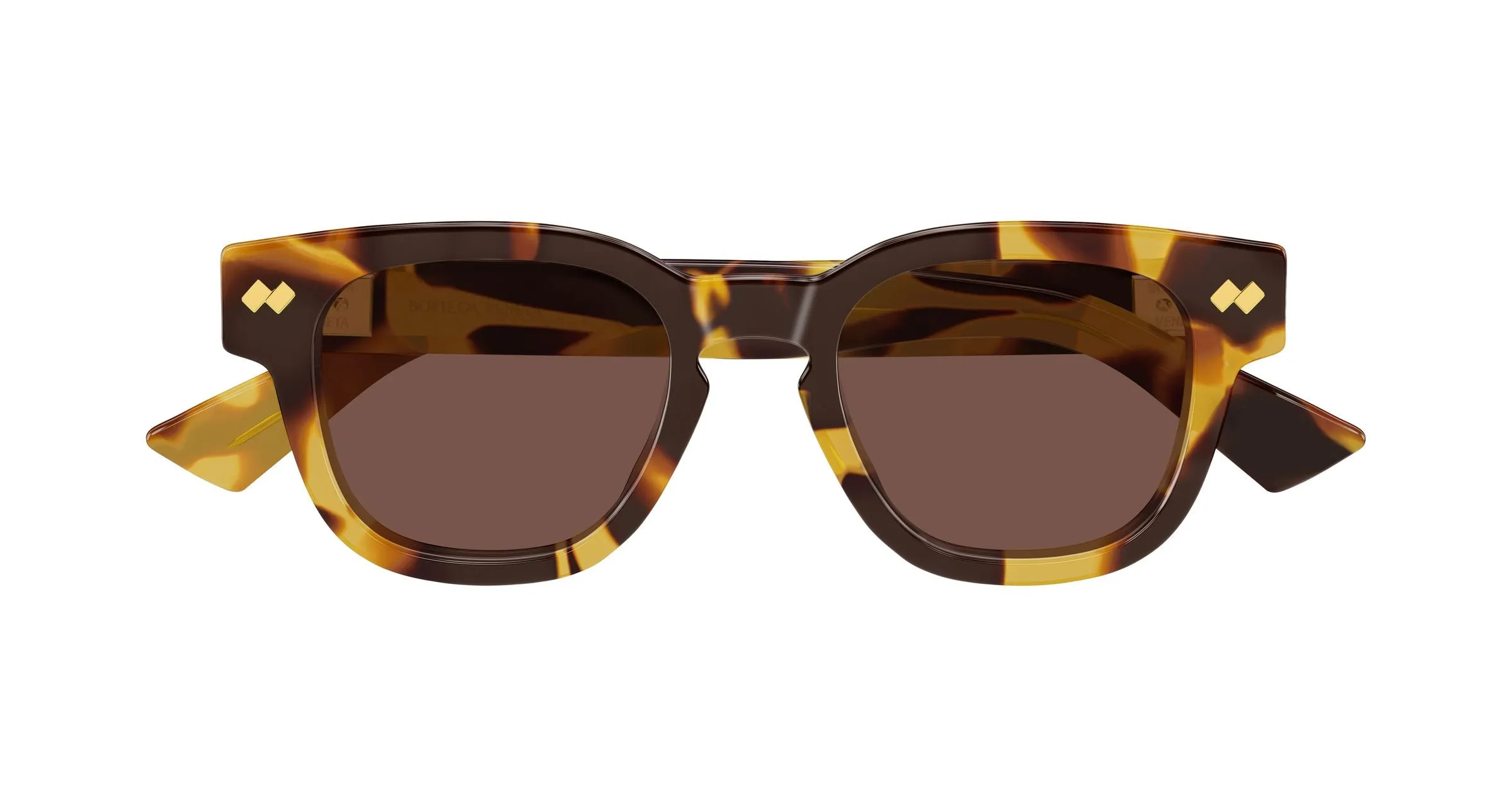 Bottega Veneta BV1441S 002 Occhiali da sole Acetato Havana Marrone Rotonda - immagine 2