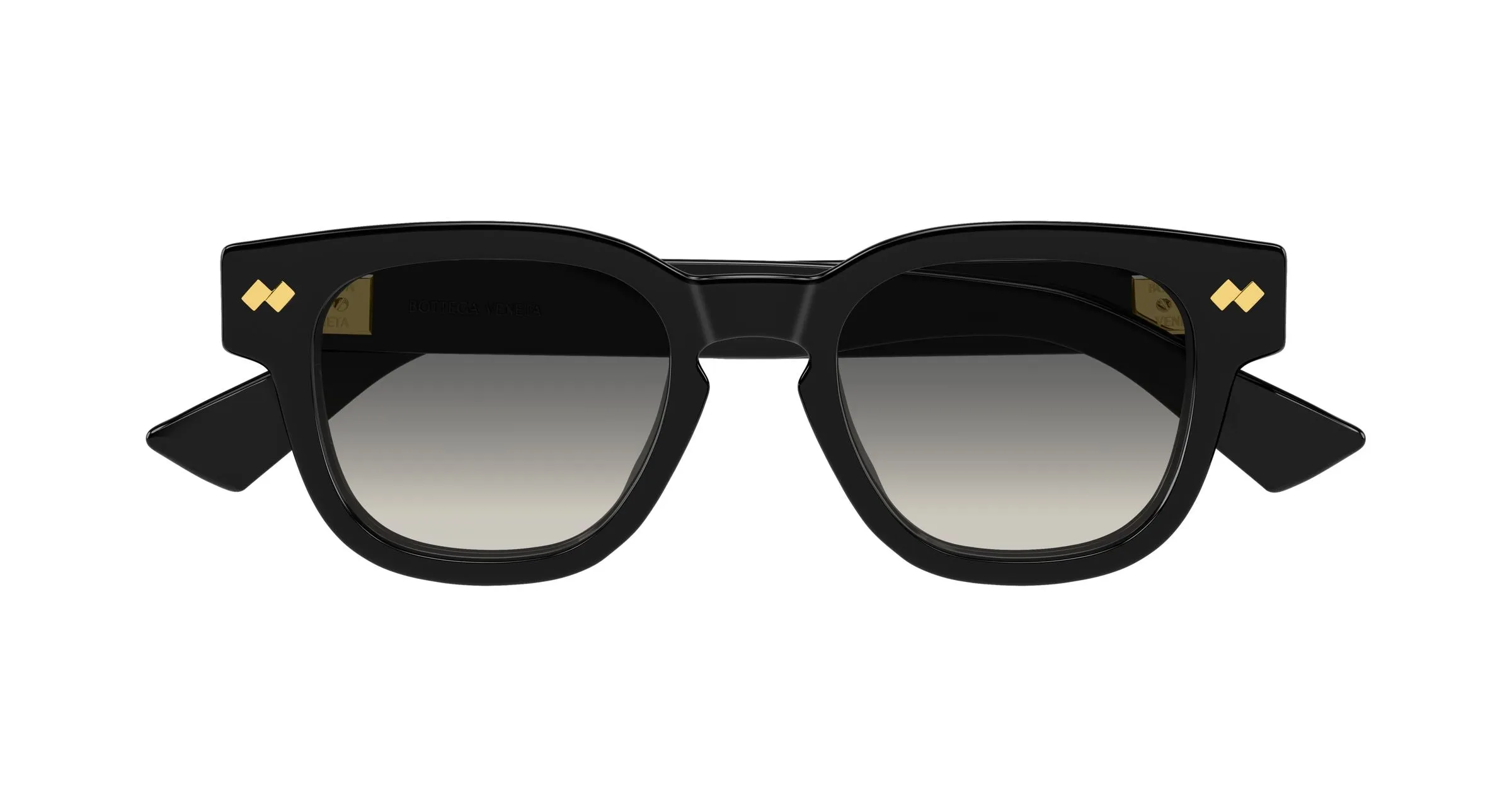 Bottega Veneta BV1441S 001 Occhiali da sole Acetato Nero Grigio Rotonda - immagine 2