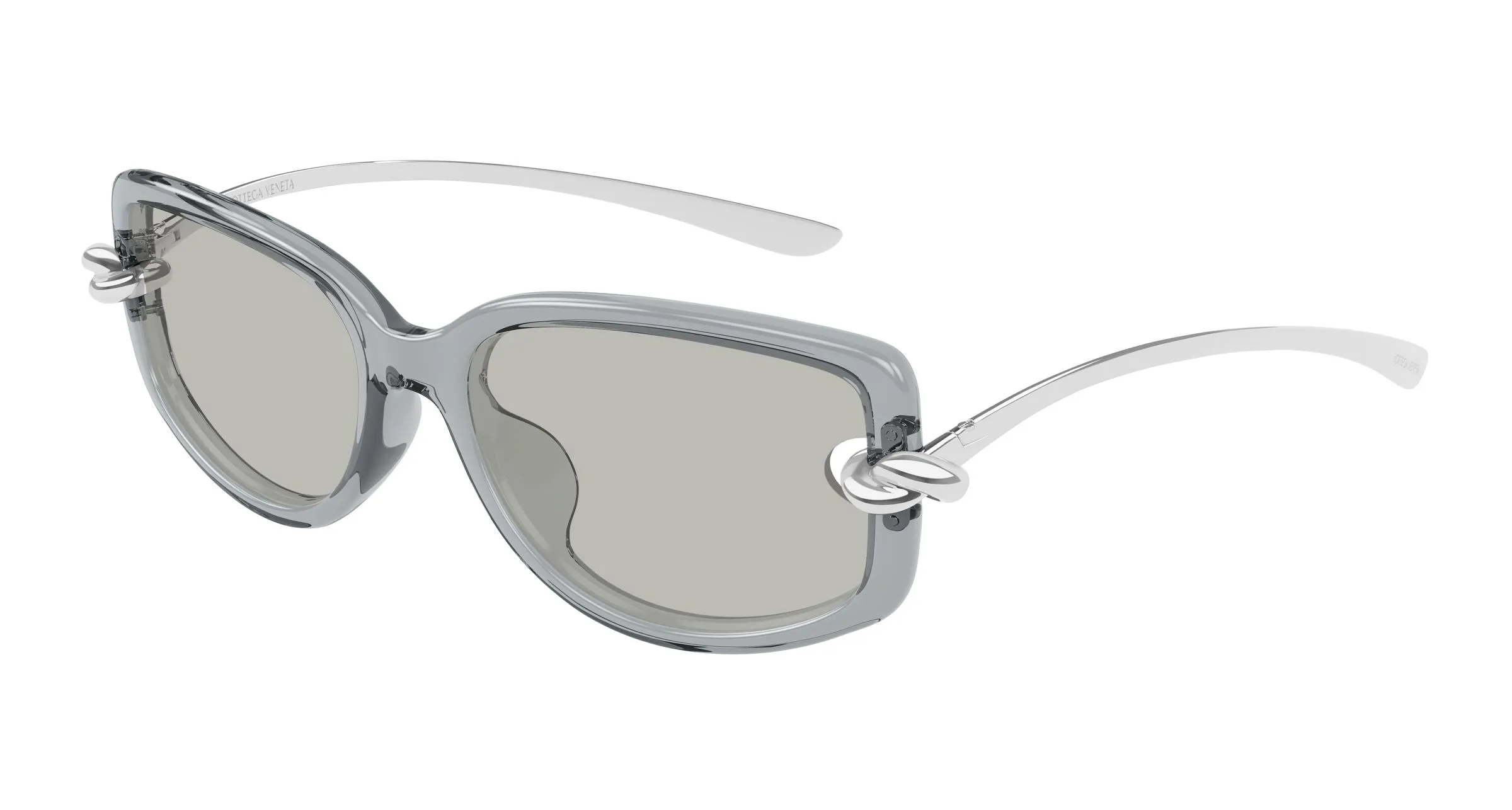 Bottega Veneta BV1440SA 004 Occhiali da sole Bio-iniettato Grigio Grigio Geometrica - immagine 1
