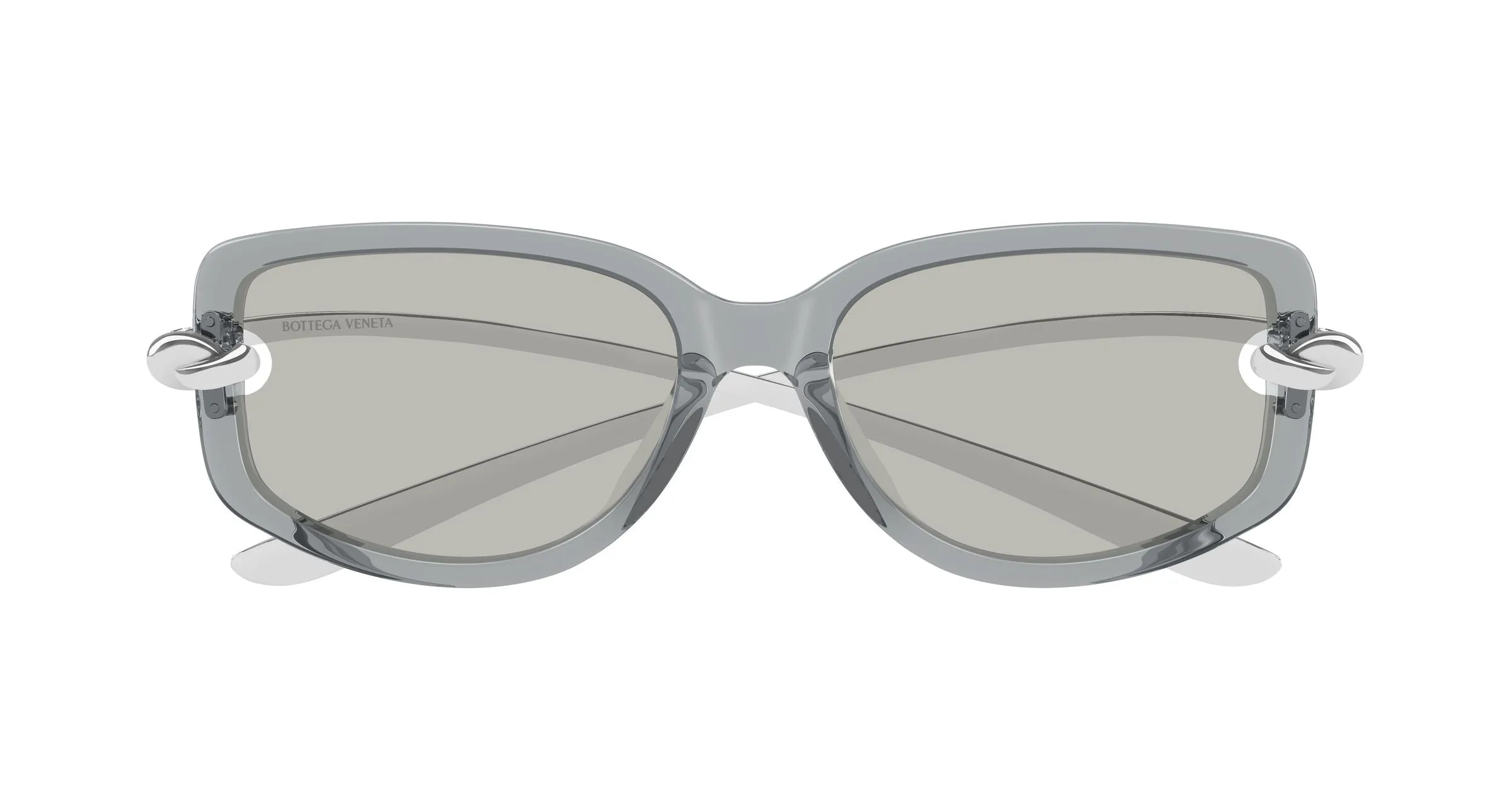 Bottega Veneta BV1440SA 004 Occhiali da sole Bio-iniettato Grigio Grigio Geometrica - immagine 2