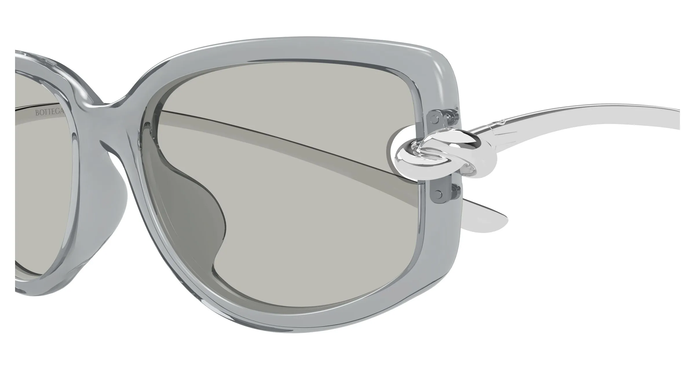 Bottega Veneta BV1440SA 004 Occhiali da sole Bio-iniettato Grigio Grigio Geometrica - immagine 3