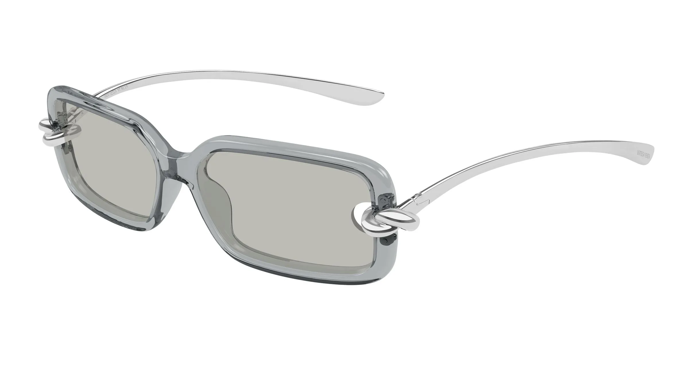 Bottega Veneta BV1439S 004 Occhiali da sole Bio-iniettato Grigio Grigio Squadrata - immagine 1
