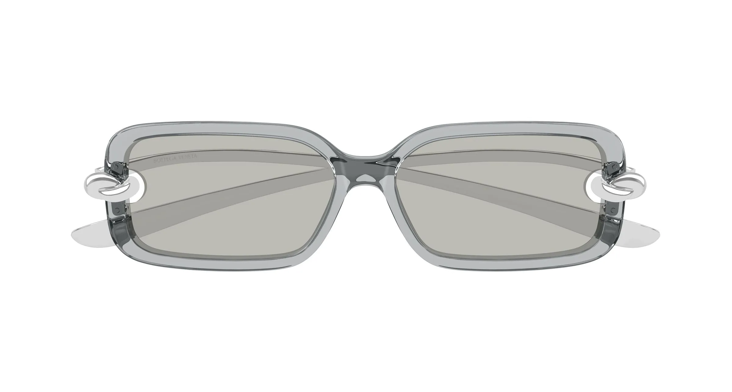 Bottega Veneta BV1439S 004 Occhiali da sole Bio-iniettato Grigio Grigio Squadrata - immagine 2