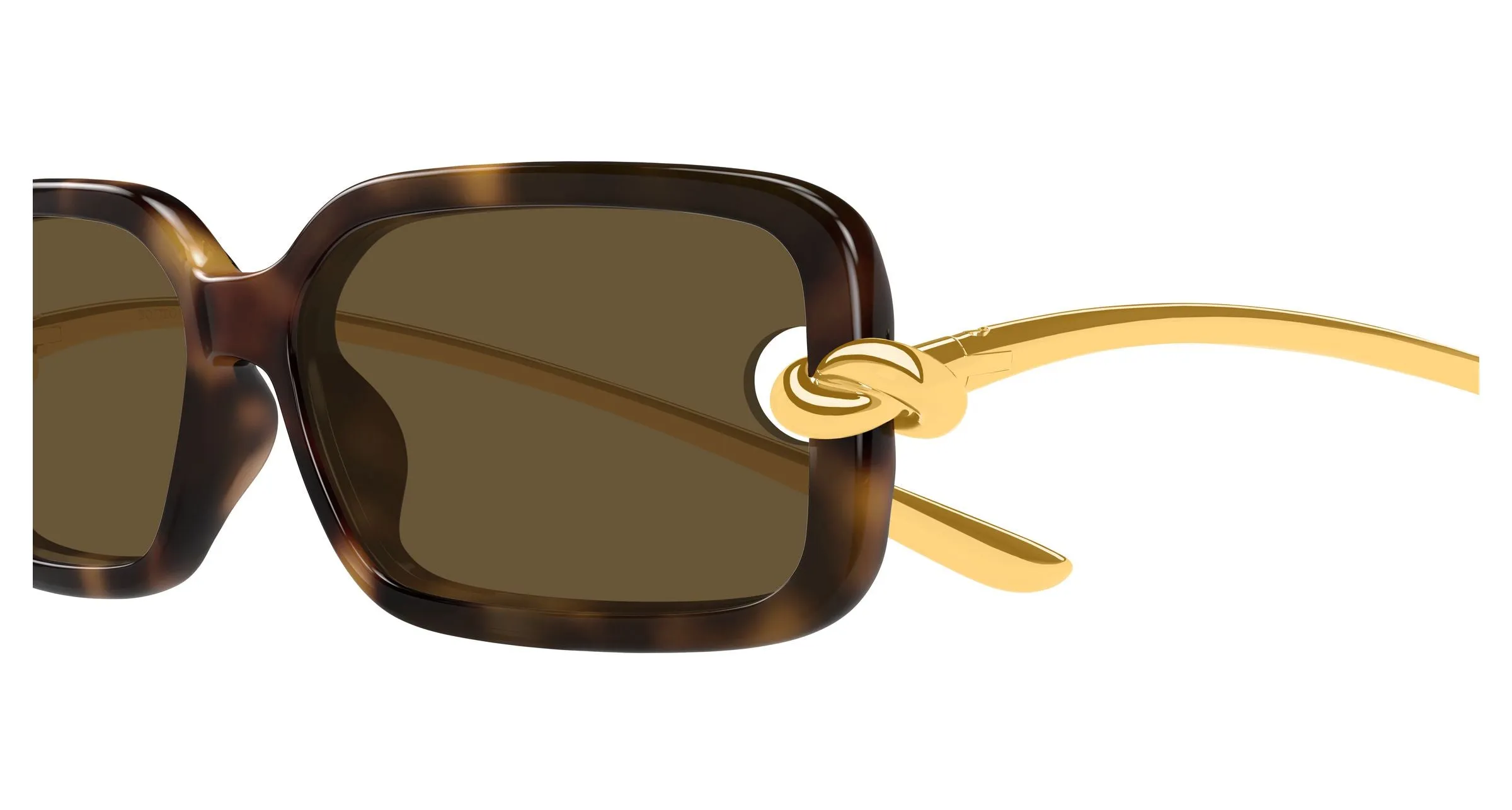 Bottega Veneta BV1439S 002 Occhiali da sole Bio-iniettato Havana Marrone Squadrata - immagine 3
