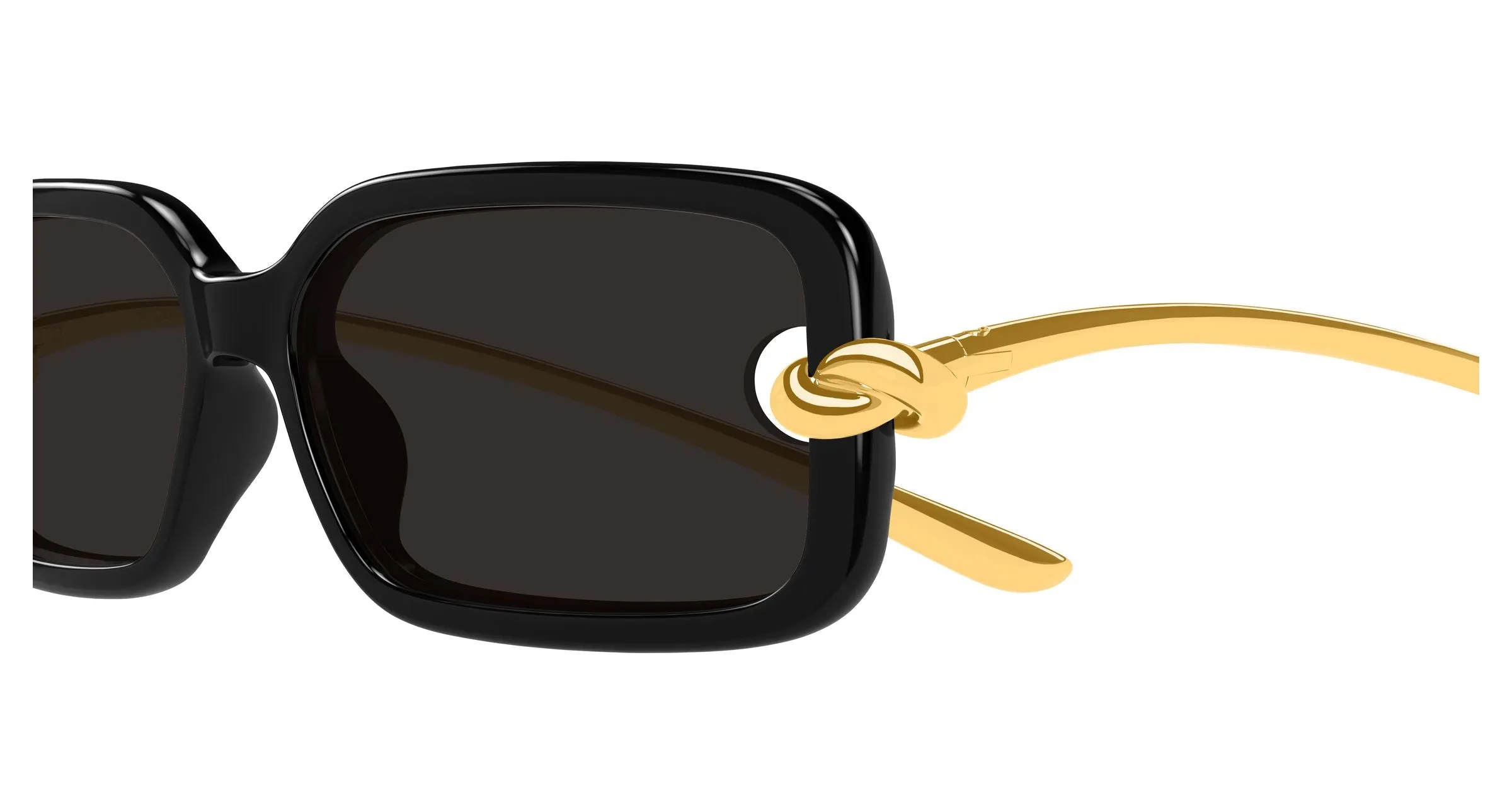 Bottega Veneta BV1439S 001 Occhiali da sole Bio-iniettato Nero Grigio Squadrata - immagine 3