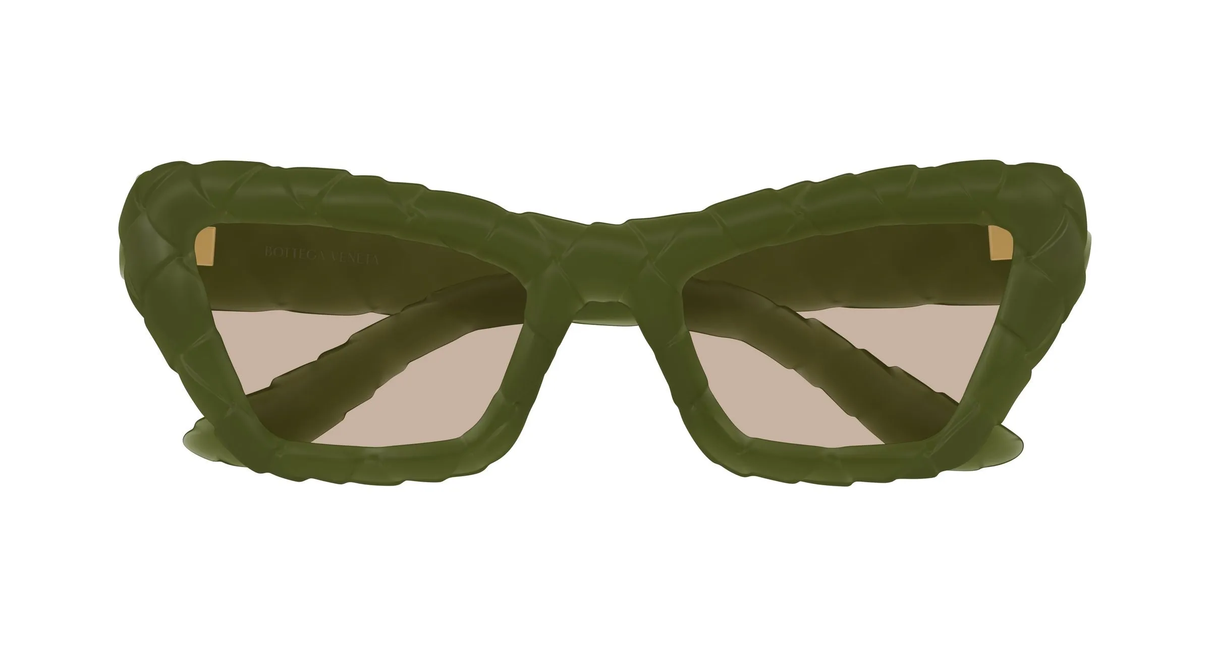 Bottega Veneta BV1438S 003 Occhiali da sole Bio-iniettato Verde Grigio Cat Eye - immagine 2