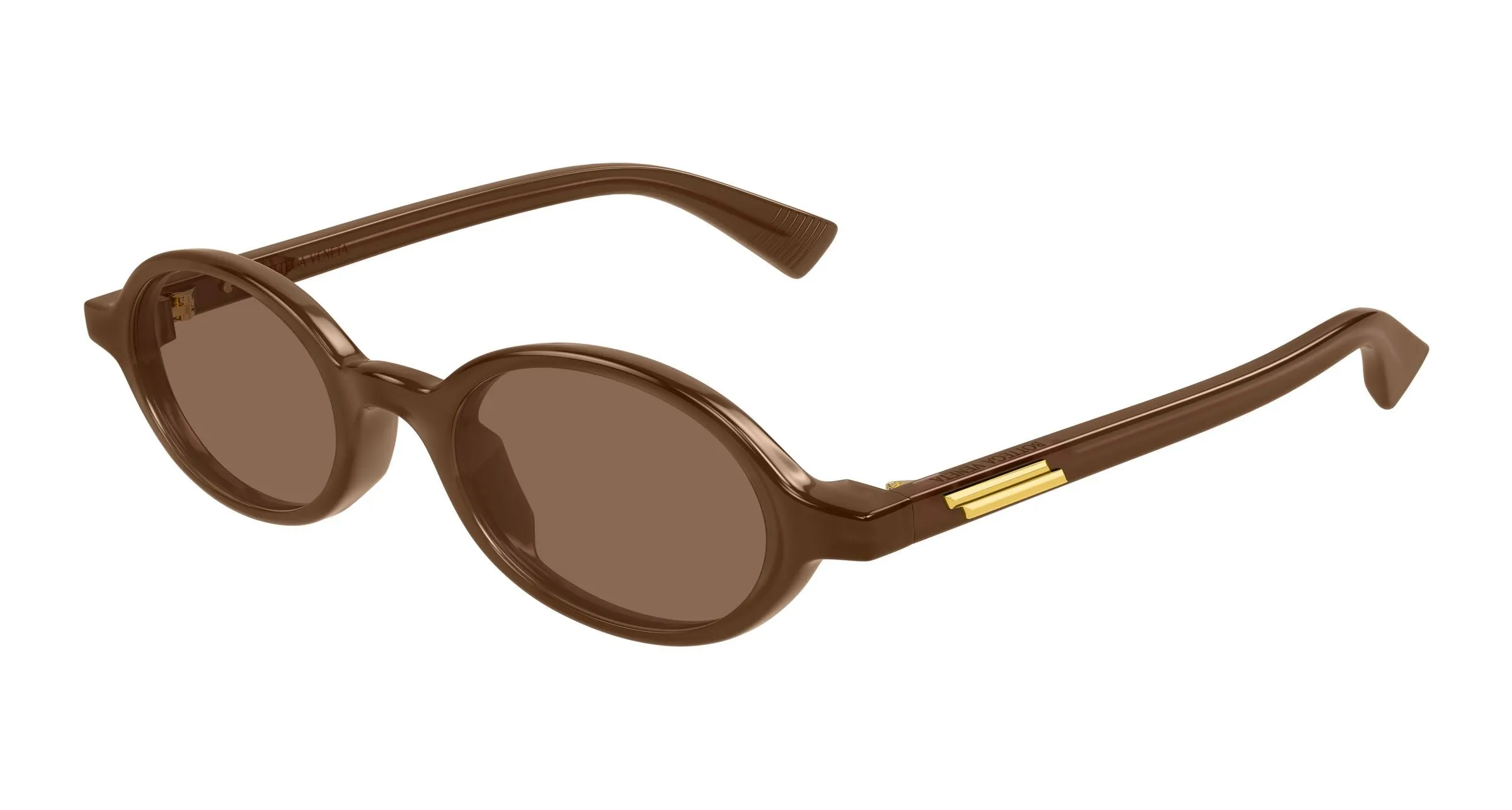 Bottega Veneta BV1388S 007 Occhiali da sole Acetato Marrone Marrone Rotonda - immagine 1