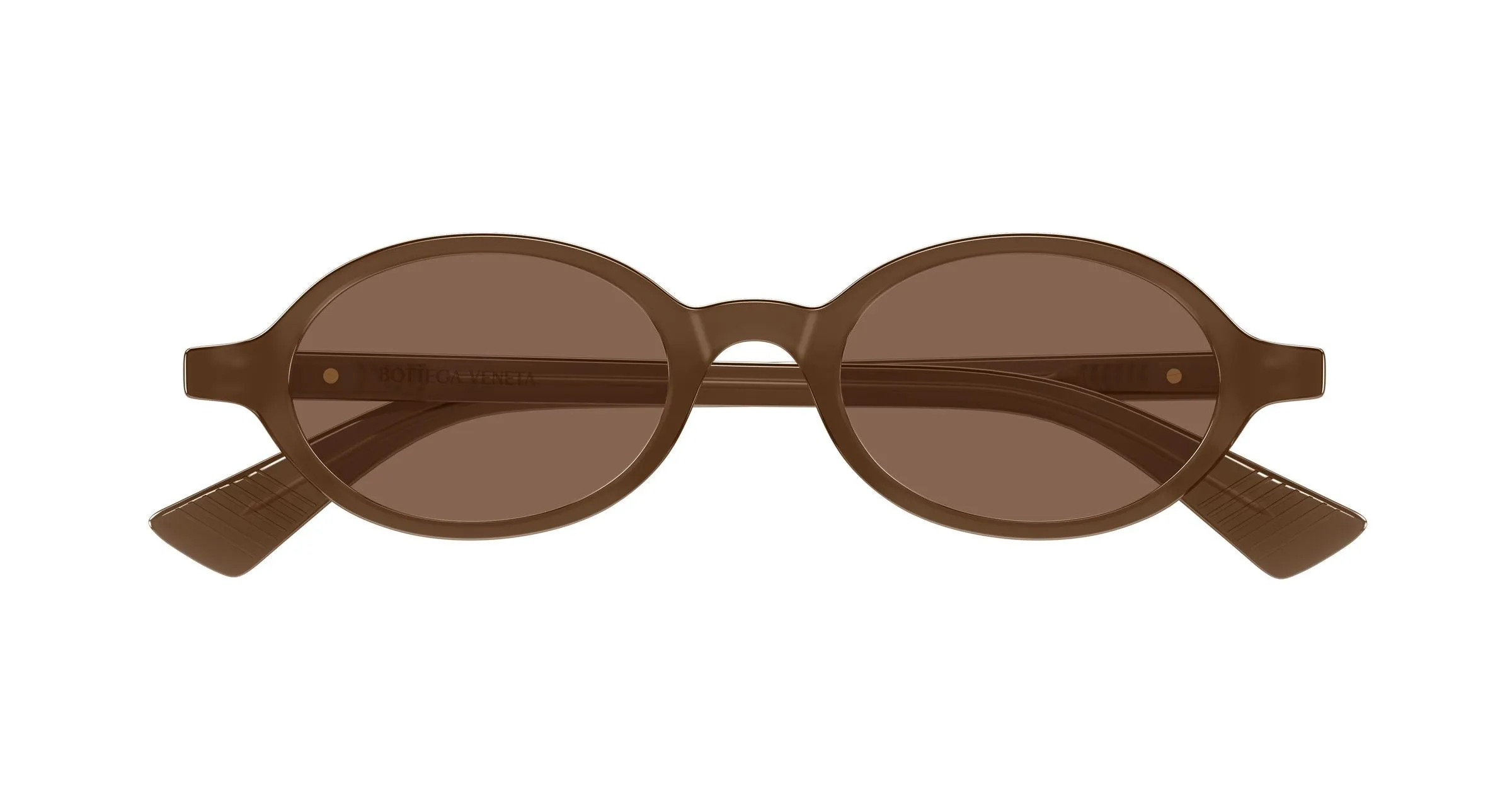 Bottega Veneta BV1388S 007 Occhiali da sole Acetato Marrone Marrone Rotonda - immagine 2