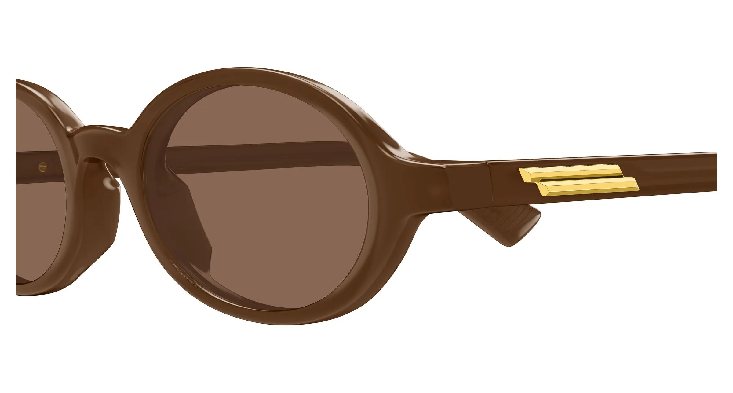 Bottega Veneta BV1388S 007 Occhiali da sole Acetato Marrone Marrone Rotonda - immagine 3