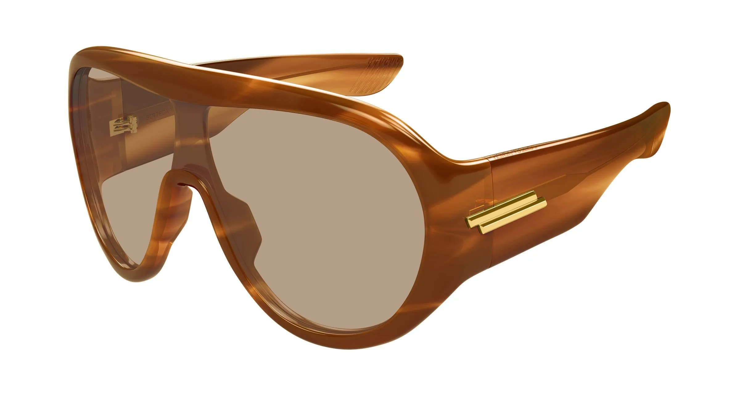 Bottega Veneta BV1345S 007 Occhiali da sole Acetato Havana Marrone Maschera - immagine 1