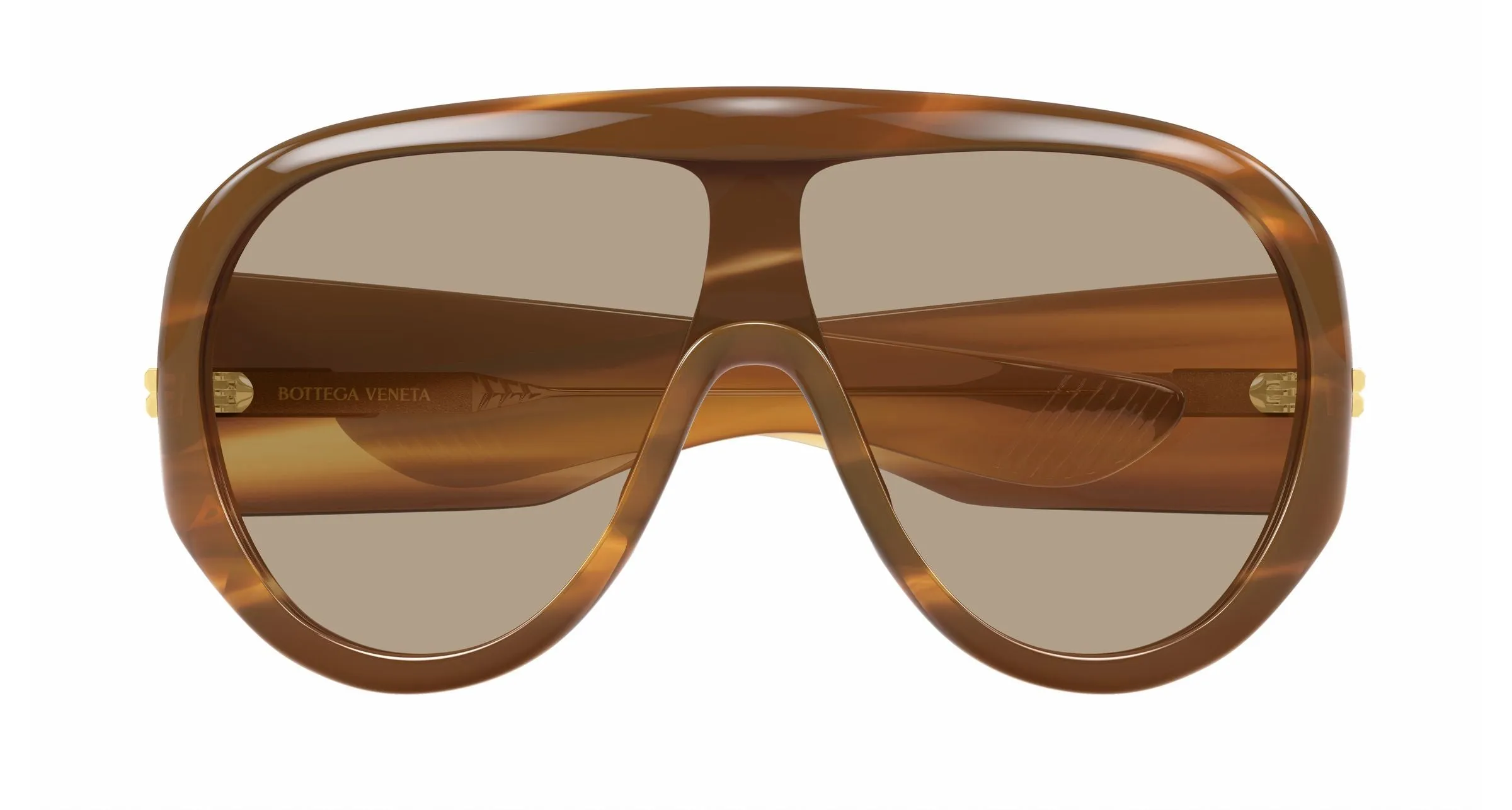 Bottega Veneta BV1345S 007 Occhiali da sole Acetato Havana Marrone Maschera - immagine 2