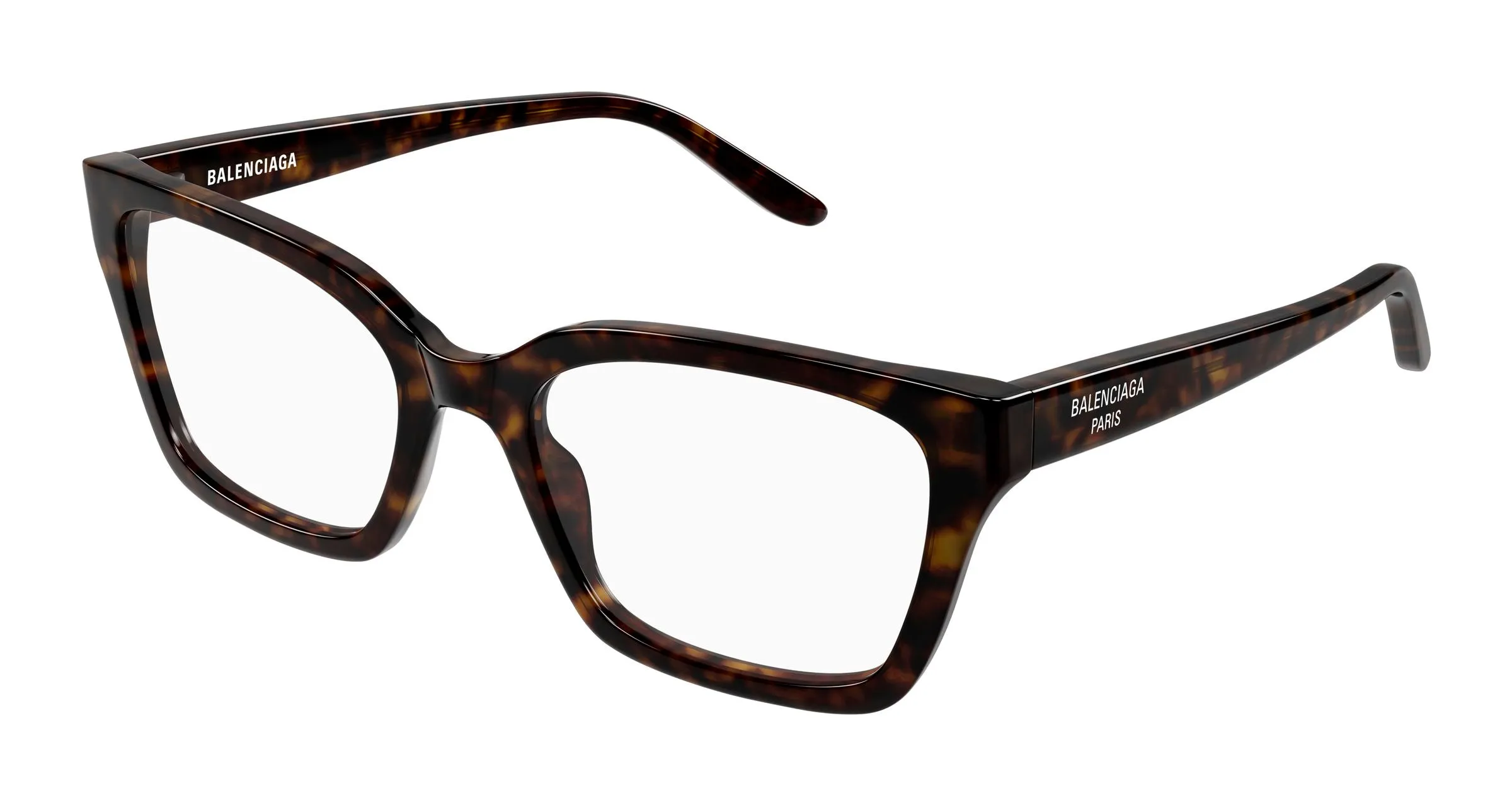 Balenciaga BB0501O 002 Montature da vista Acetato Havana Trasparente Cat Eye - immagine 1