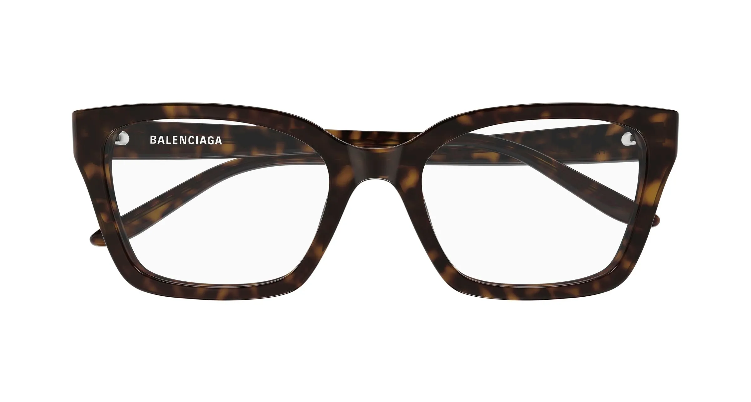 Balenciaga BB0501O 002 Montature da vista Acetato Havana Trasparente Cat Eye - immagine 2