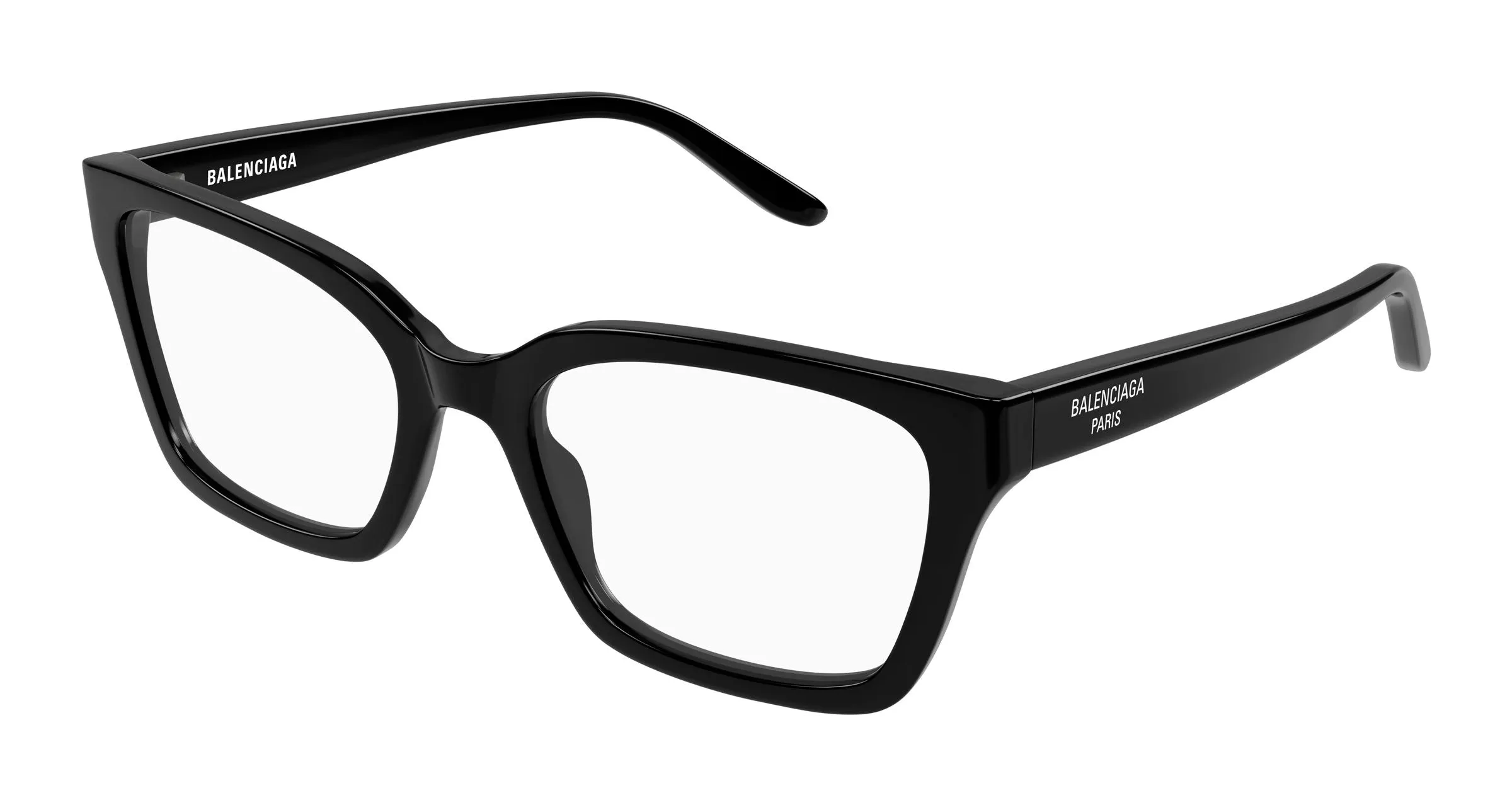 Balenciaga BB0501O 001 Montature da vista Acetato Nero Trasparente Cat Eye - immagine 1