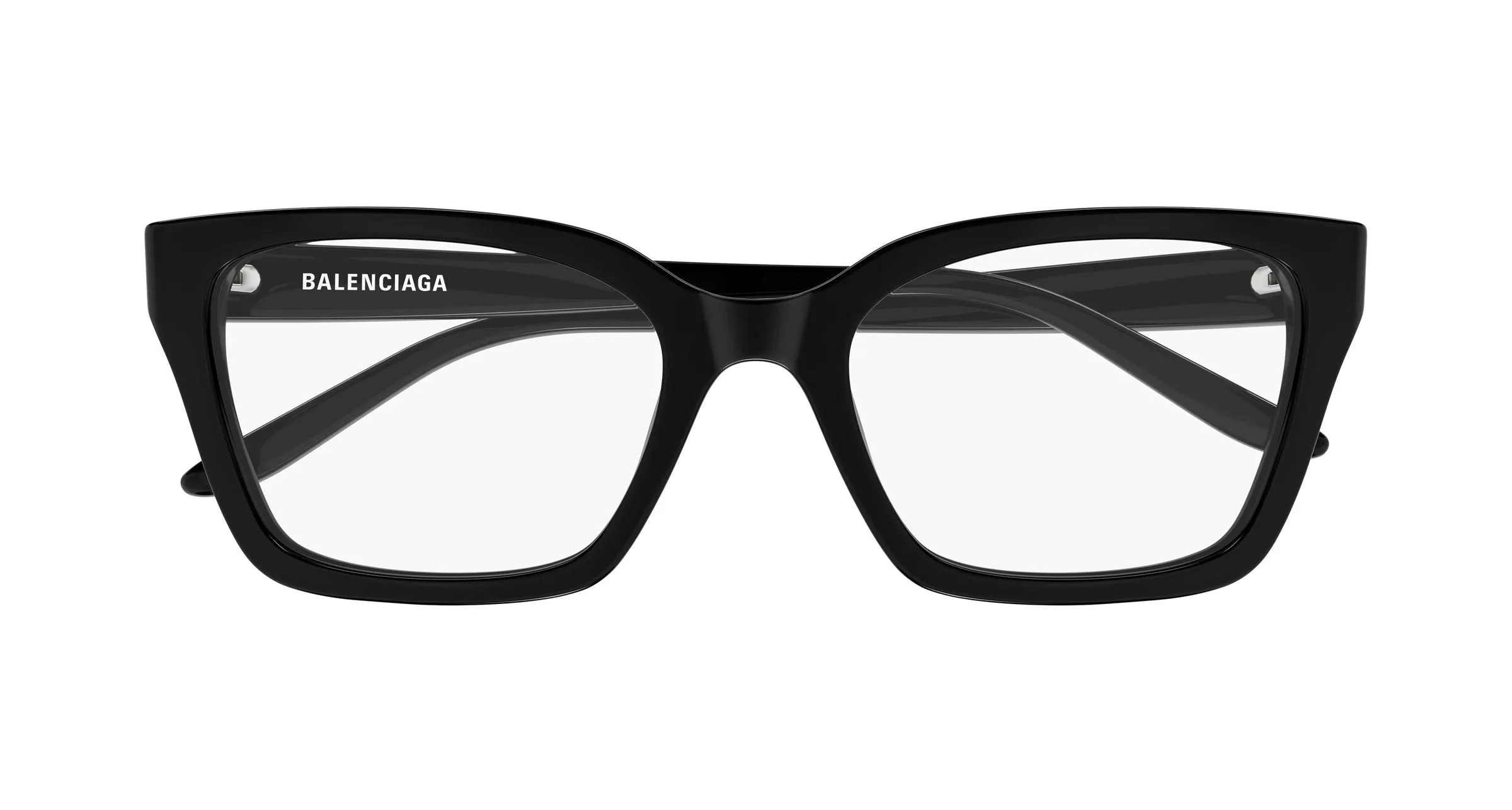 Balenciaga BB0501O 001 Montature da vista Acetato Nero Trasparente Cat Eye - immagine 2