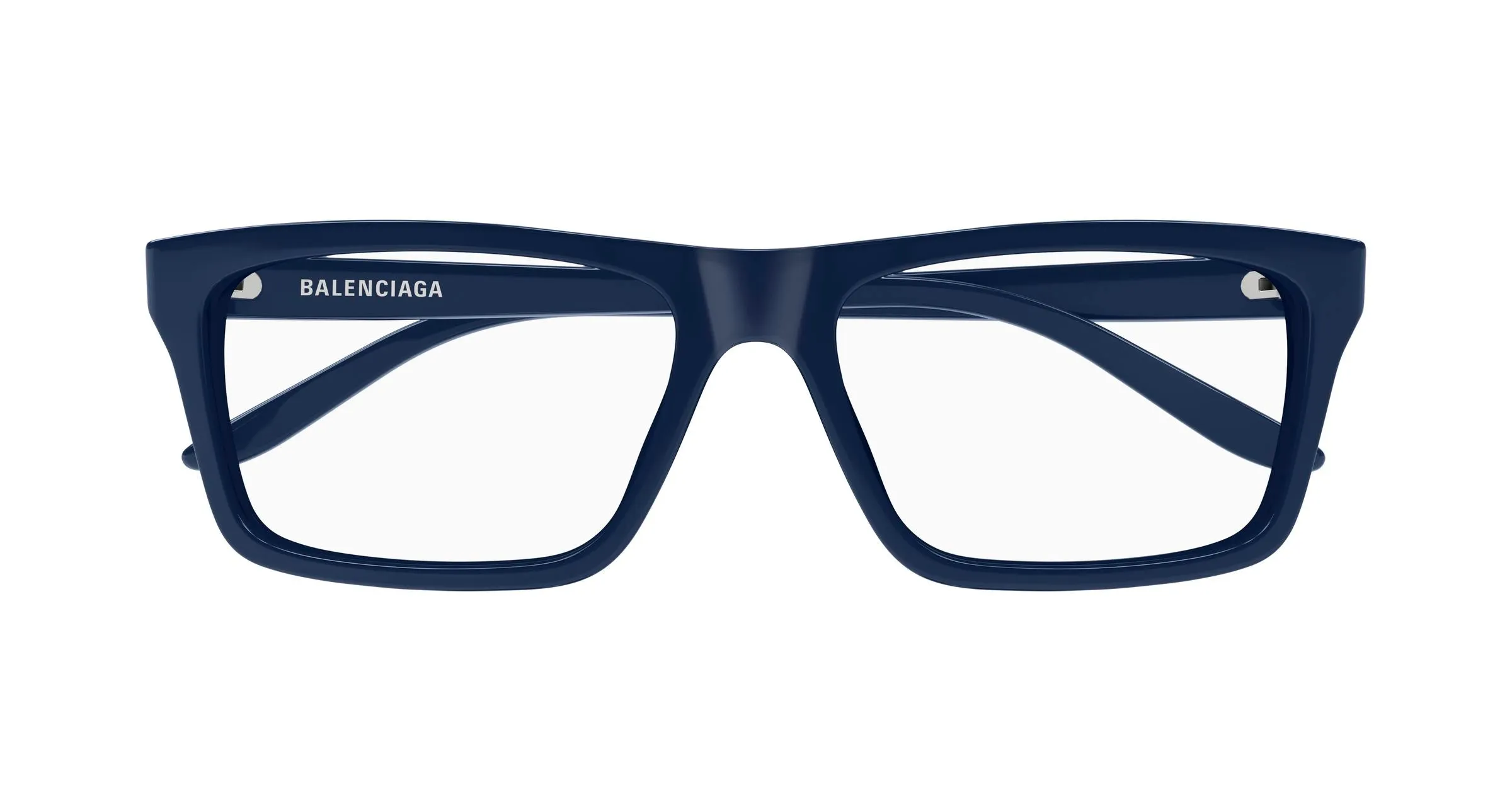 Balenciaga BB0499O 006 Montature da vista Acetato Blu Trasparente Squadrata - immagine 2