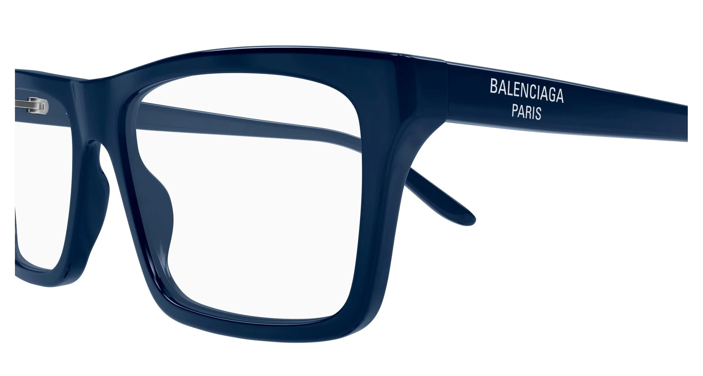 Balenciaga BB0499O 006 Montature da vista Acetato Blu Trasparente Squadrata - immagine 3