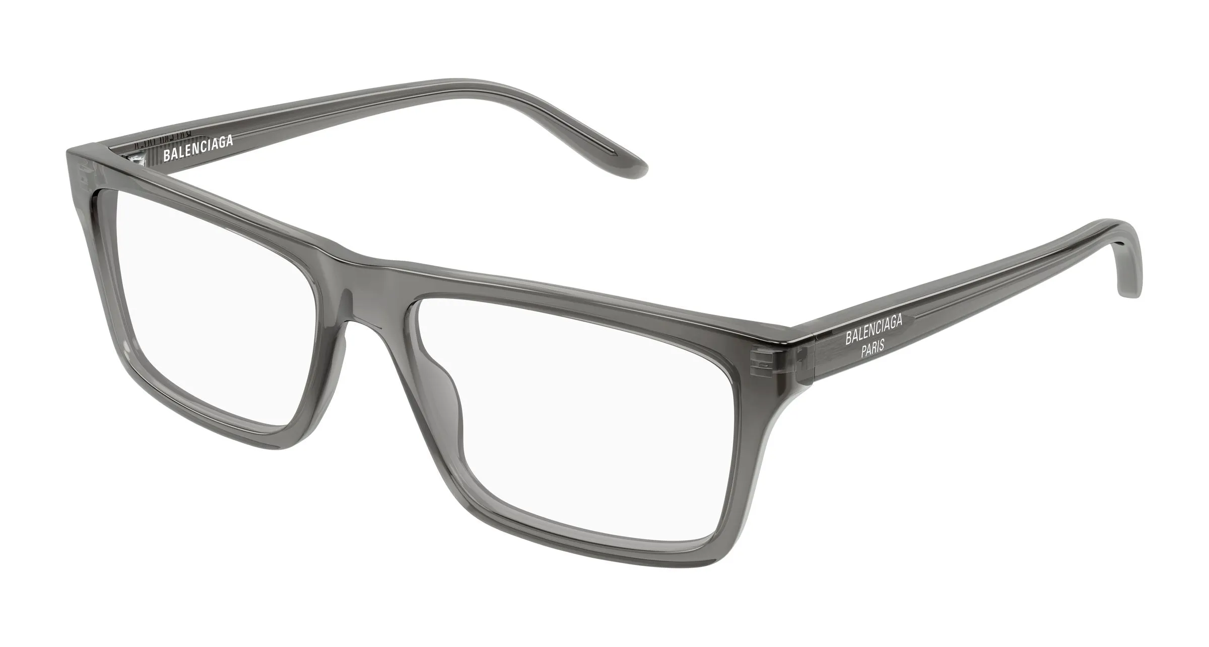Balenciaga BB0499O 004 Montature da vista Acetato Grigio Trasparente Squadrata - immagine 1