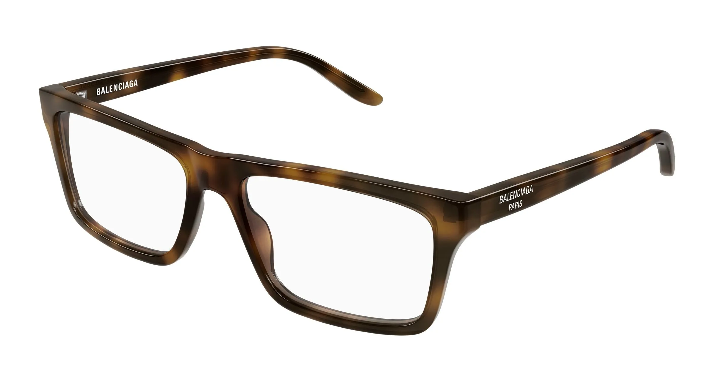 Balenciaga BB0499O 003 Montature da vista Acetato Havana Trasparente Squadrata - immagine 1