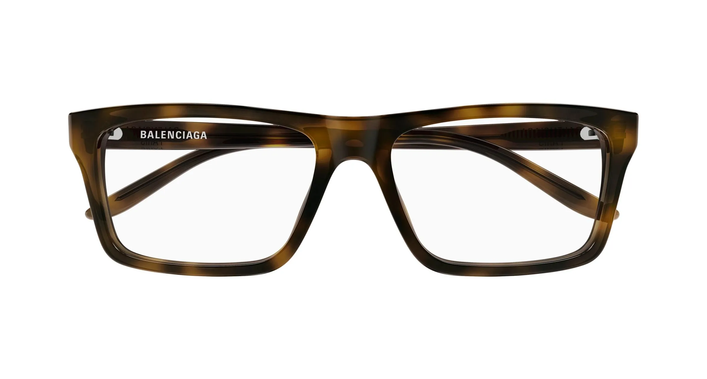 Balenciaga BB0499O 003 Montature da vista Acetato Havana Trasparente Squadrata - immagine 2
