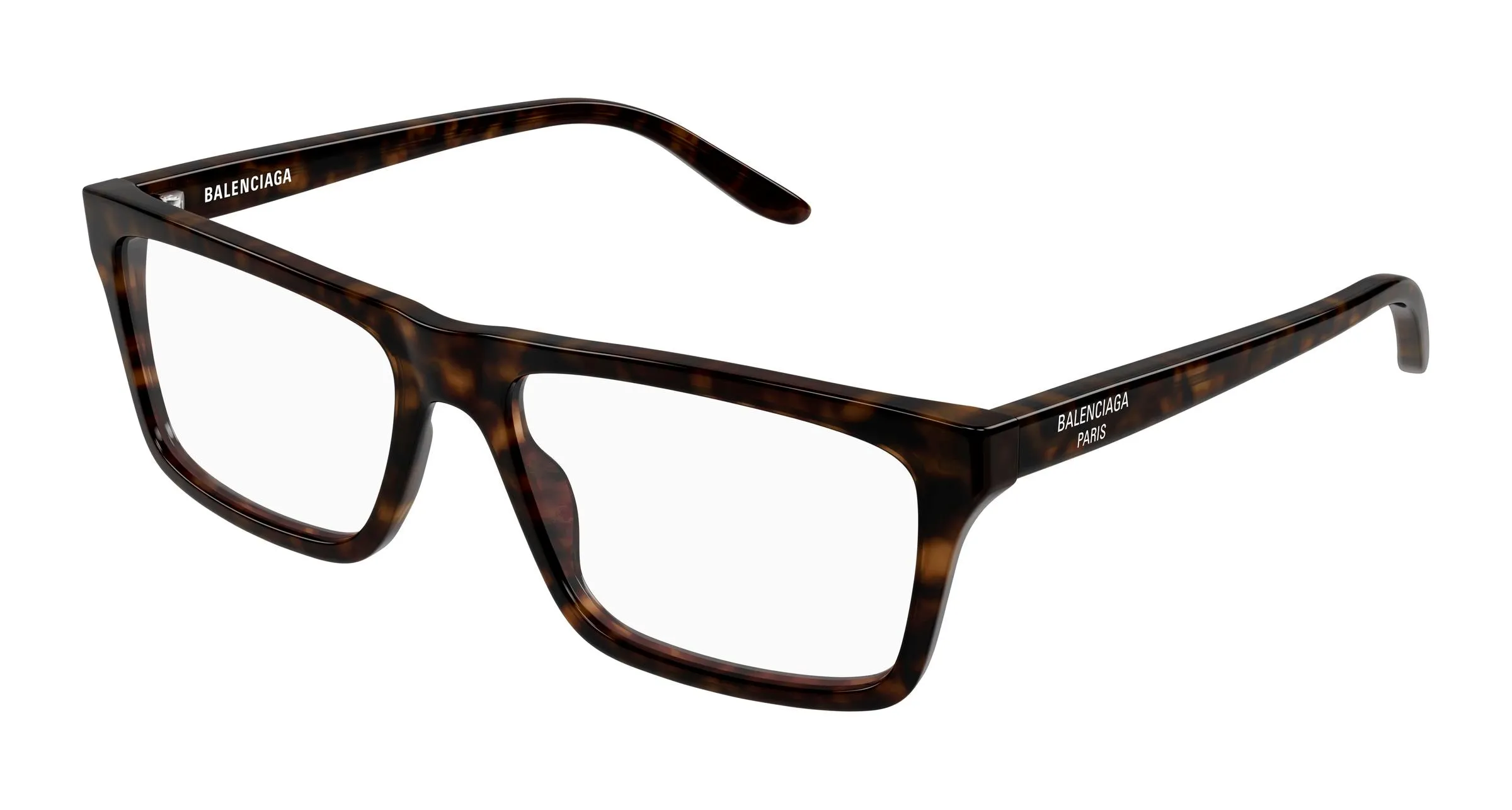 Balenciaga BB0499O 002 Montature da vista Acetato Havana Trasparente Squadrata - immagine 1