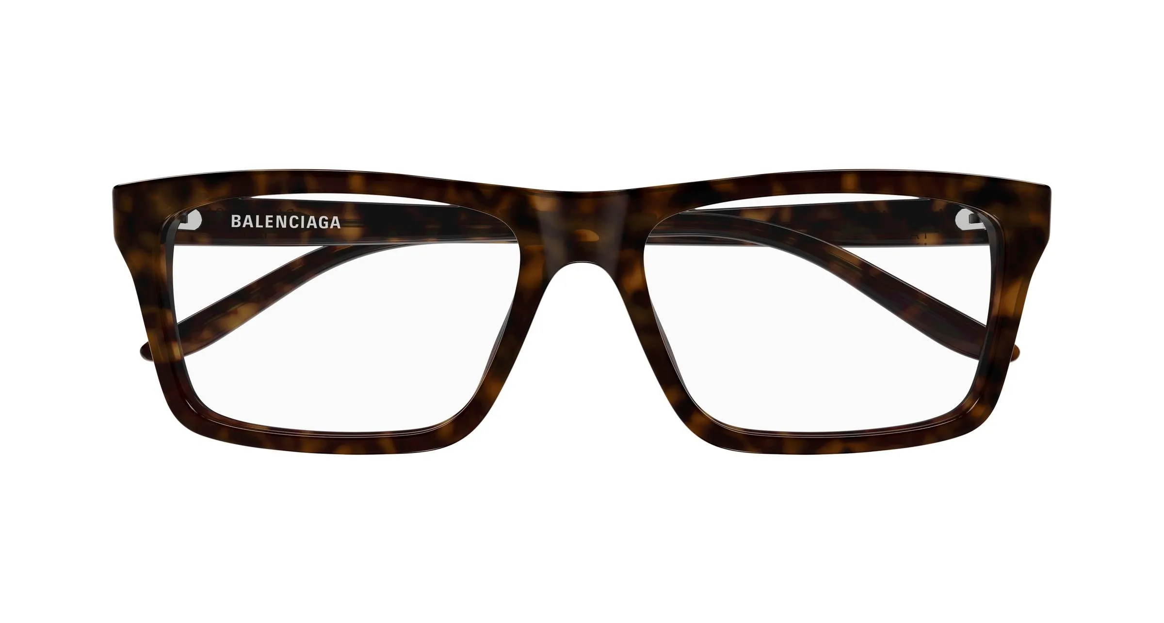 Balenciaga BB0499O 002 Montature da vista Acetato Havana Trasparente Squadrata - immagine 2