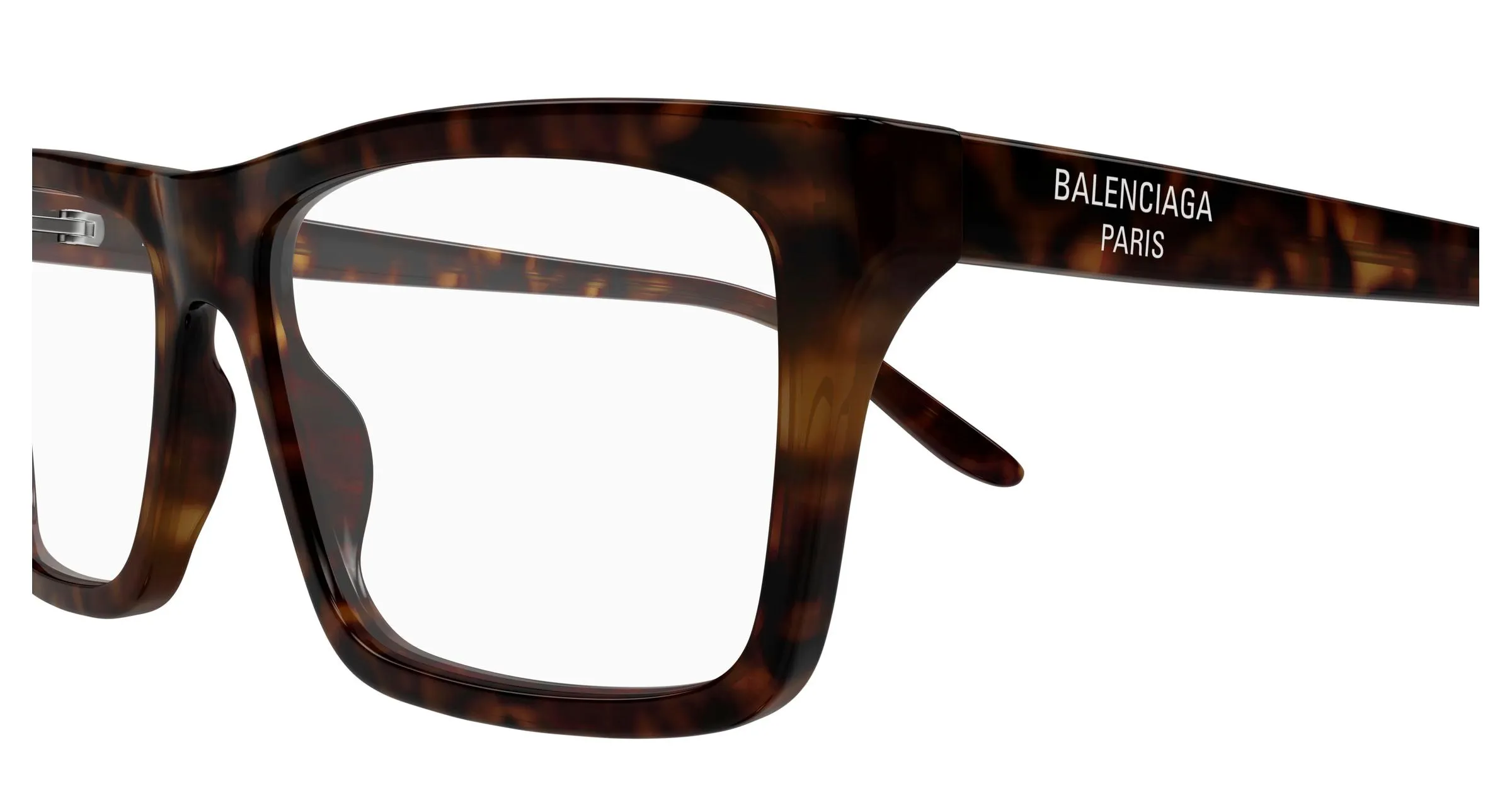 Balenciaga BB0499O 002 Montature da vista Acetato Havana Trasparente Squadrata - immagine 3
