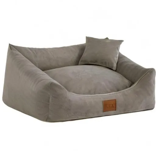 Leo4dog Divano Sun Letto per Cani, Cuscino, Cestino (Grigio, L-100X80) - immagine 10