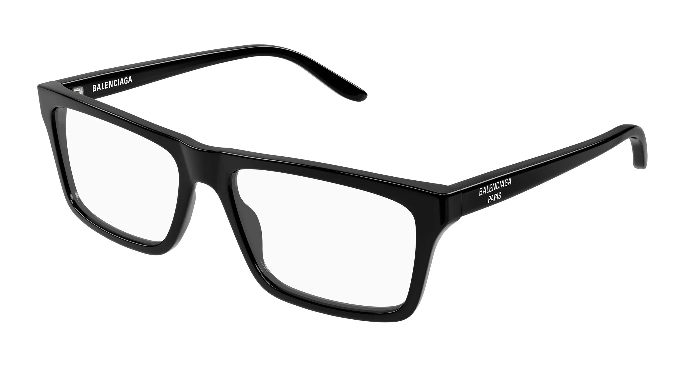 Balenciaga BB0499O 001 Montature da vista Acetato Nero Trasparente Squadrata - immagine 1