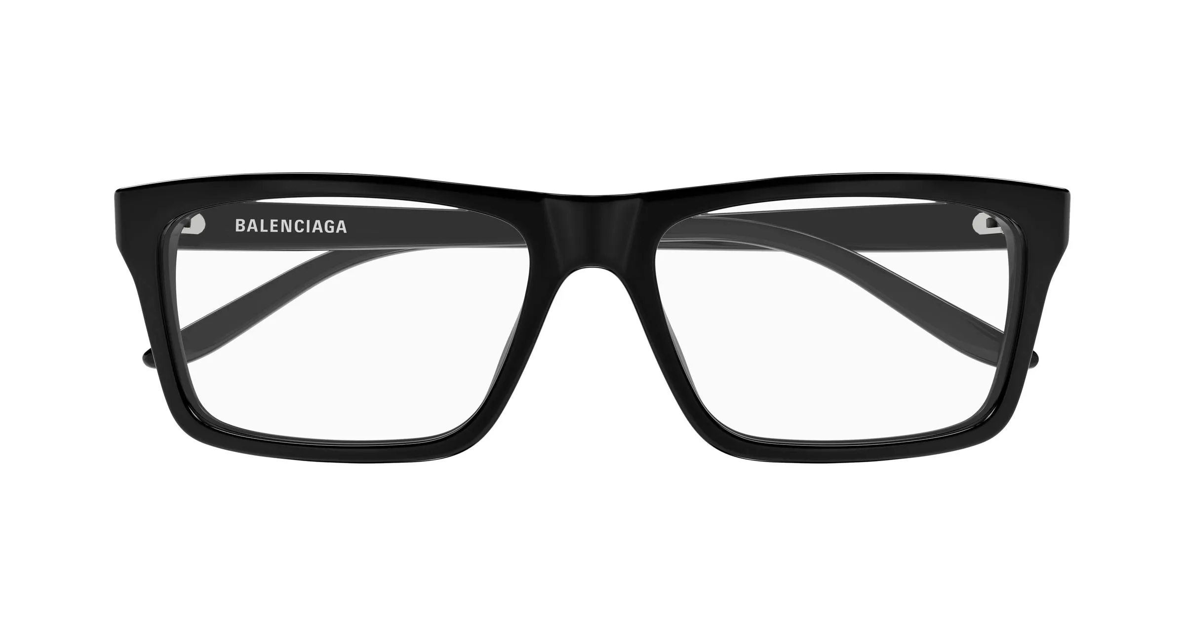 Balenciaga BB0499O 001 Montature da vista Acetato Nero Trasparente Squadrata - immagine 2