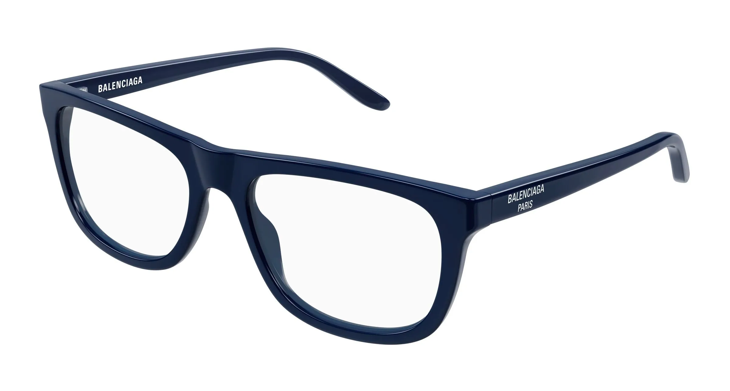 Balenciaga BB0498O 006 Montature da vista Acetato Blu Trasparente Squadrata - immagine 1
