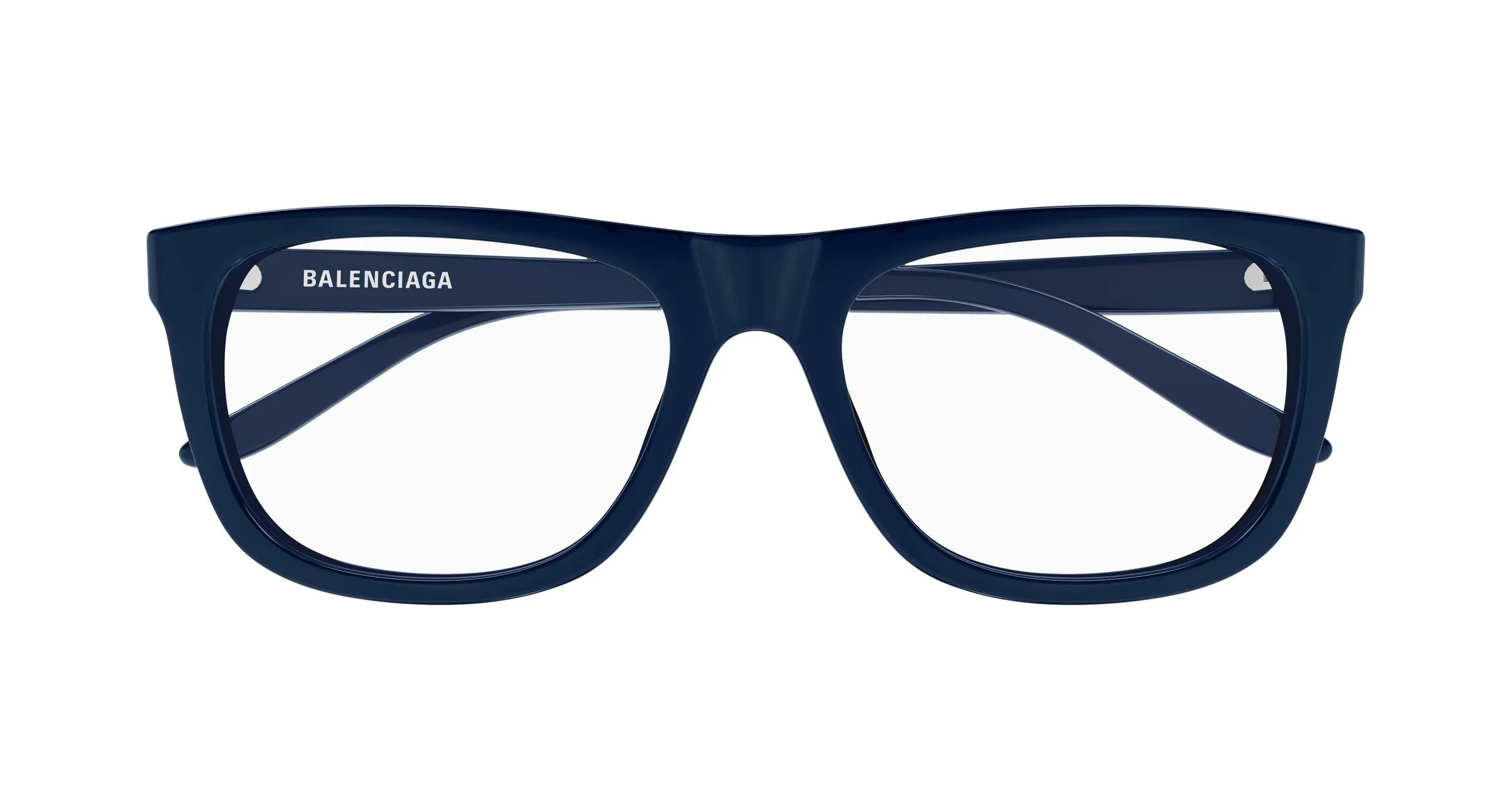 Balenciaga BB0498O 006 Montature da vista Acetato Blu Trasparente Squadrata - immagine 2