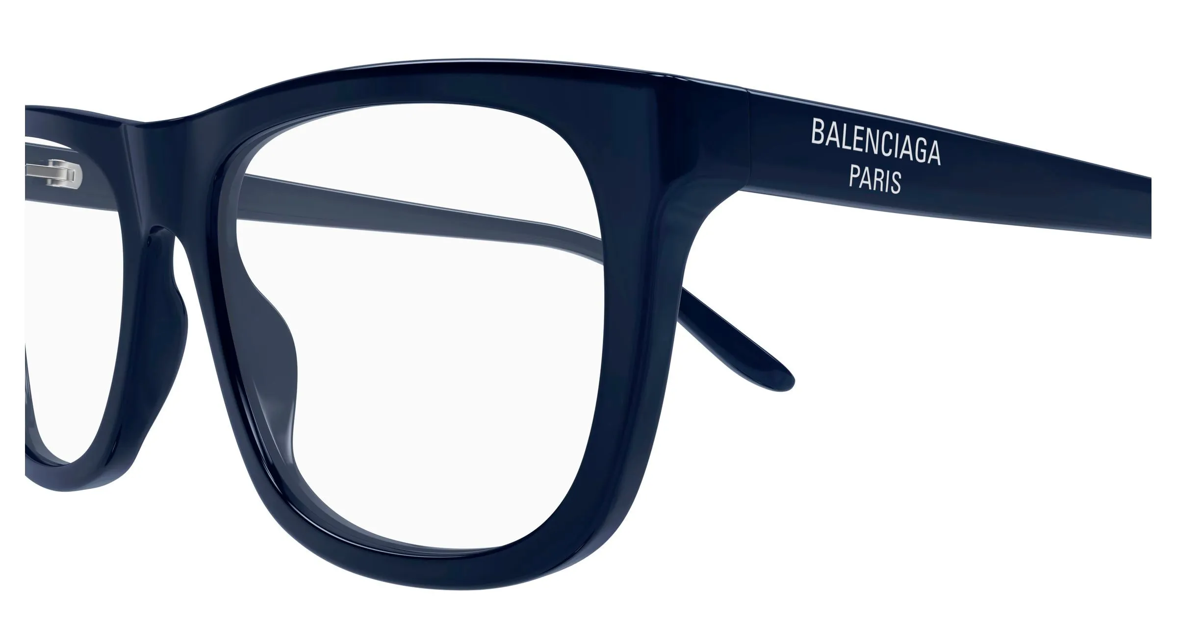 Balenciaga BB0498O 006 Montature da vista Acetato Blu Trasparente Squadrata - immagine 3