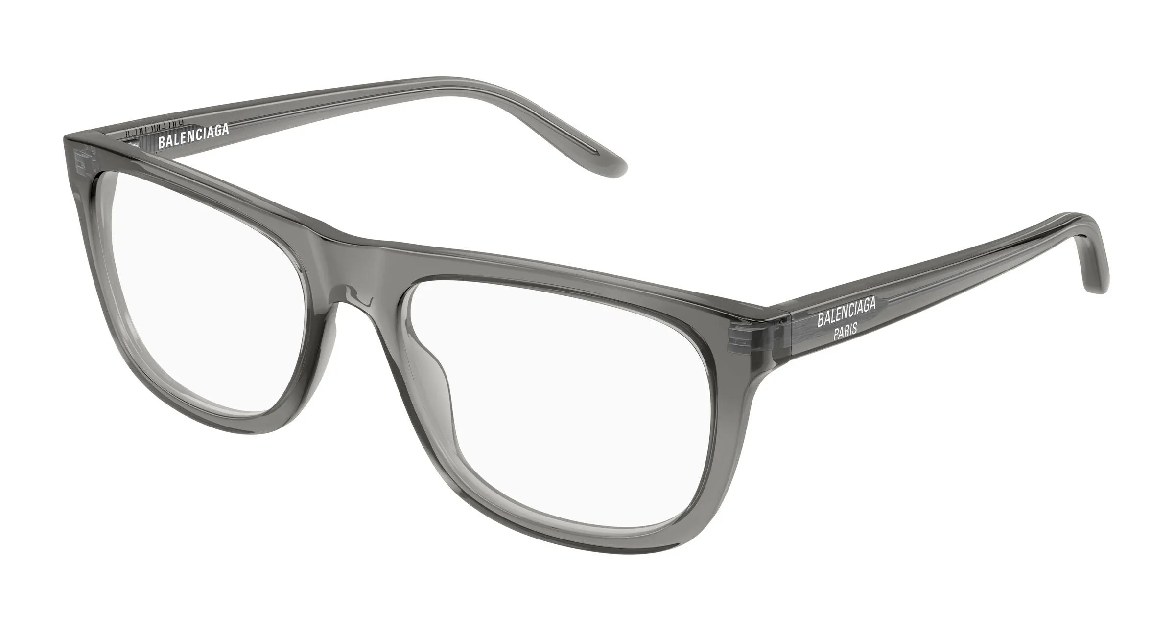 Balenciaga BB0498O 004 Montature da vista Acetato Grigio Trasparente Squadrata - immagine 1