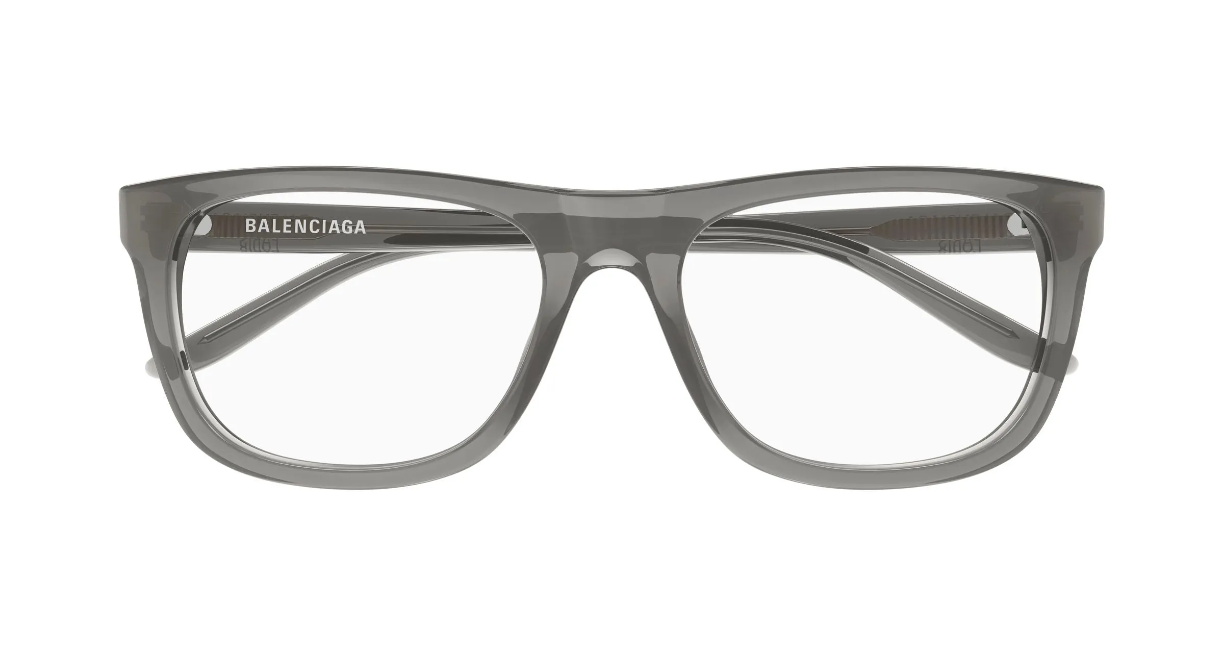 Balenciaga BB0498O 004 Montature da vista Acetato Grigio Trasparente Squadrata - immagine 2