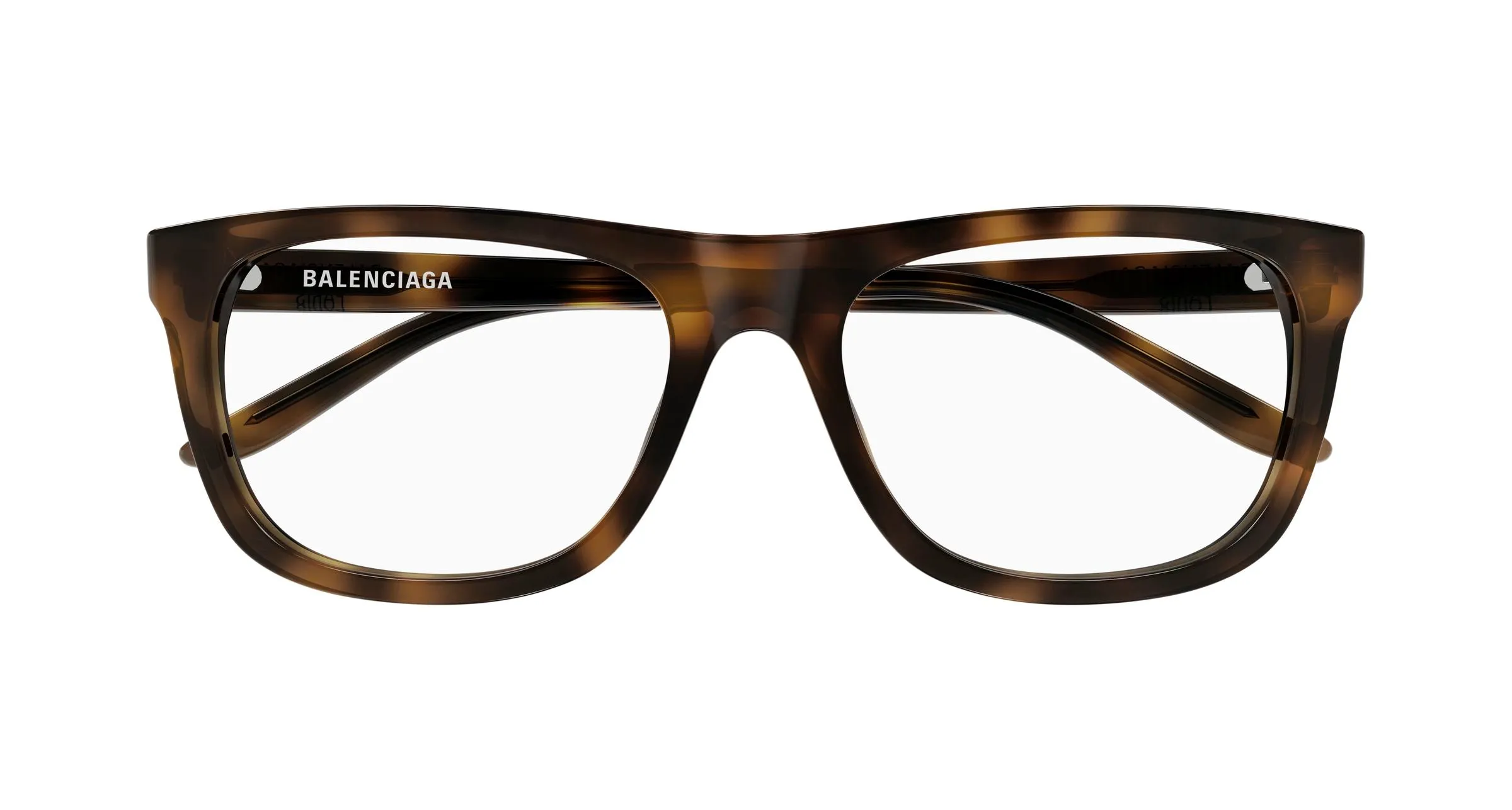 Balenciaga BB0498O 003 Montature da vista Acetato Havana Trasparente Squadrata - immagine 2