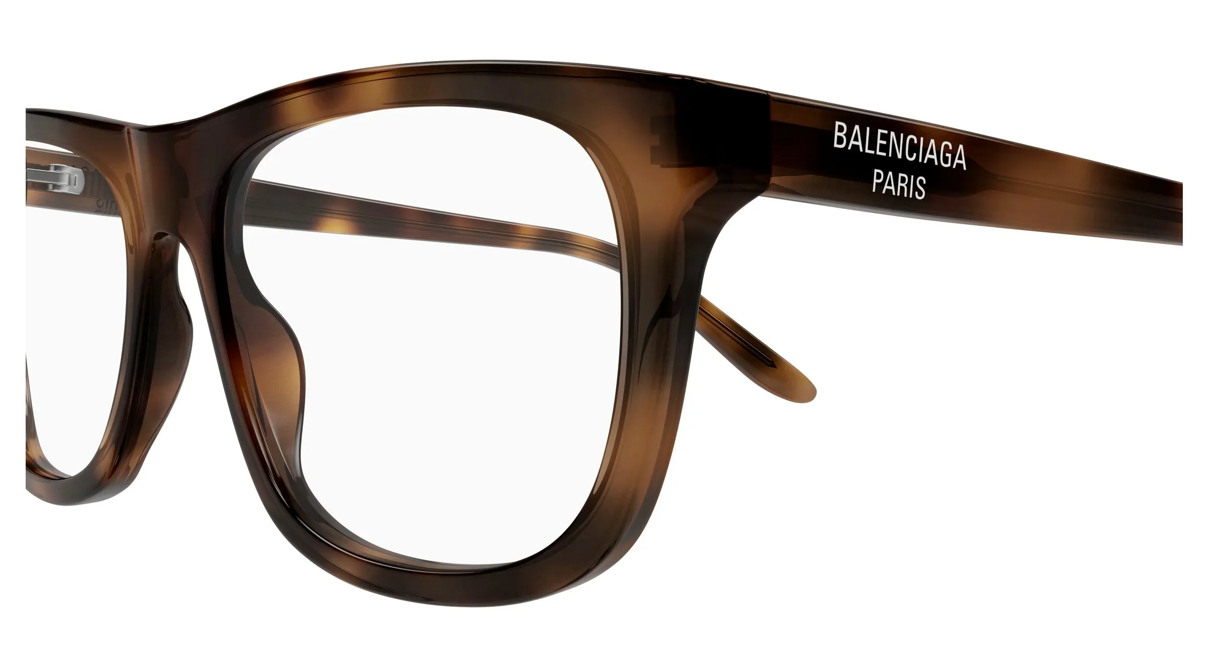 Balenciaga BB0498O 003 Montature da vista Acetato Havana Trasparente Squadrata - immagine 3