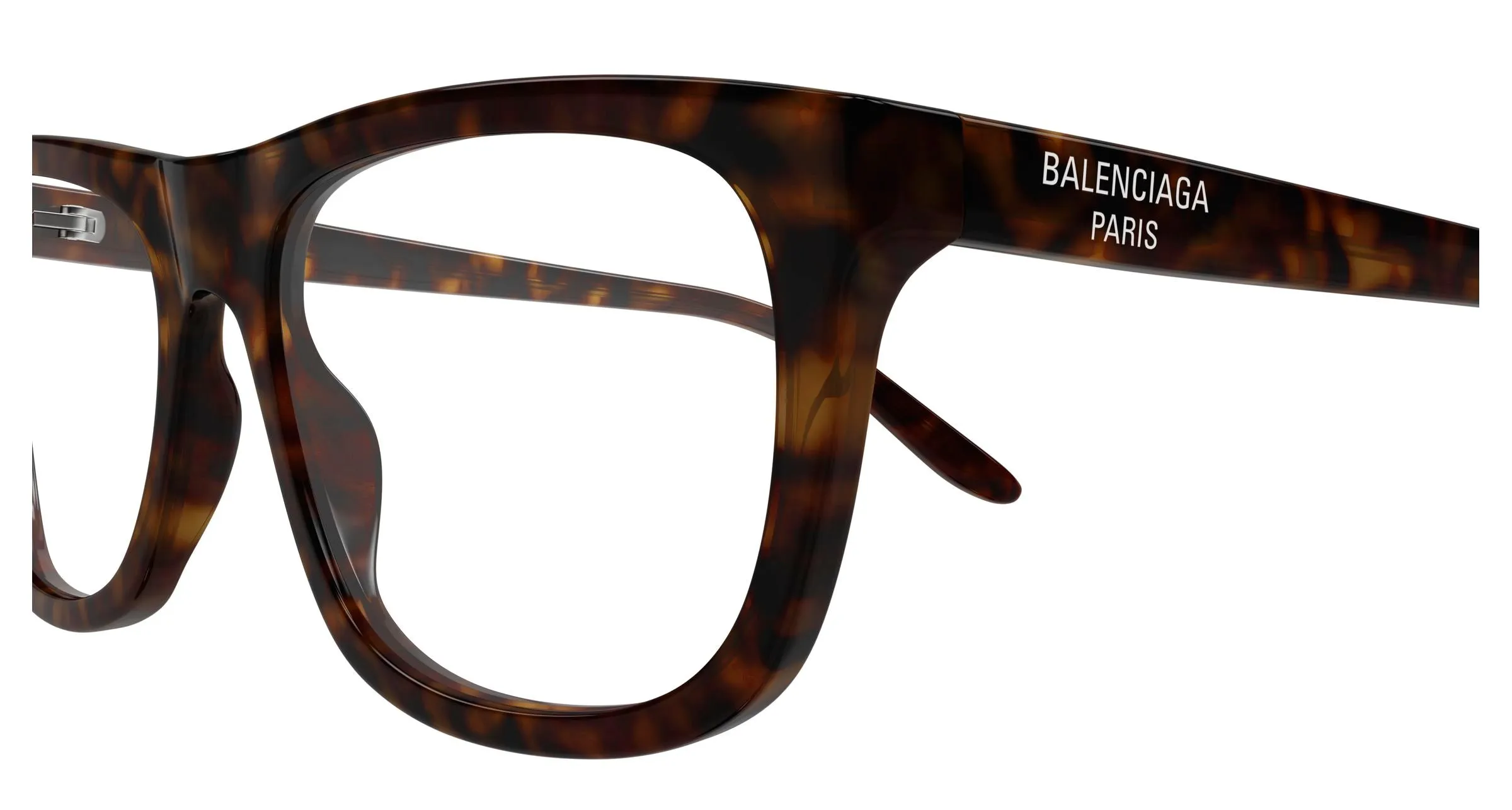 Balenciaga BB0498O 002 Montature da vista Acetato Havana Trasparente Squadrata - immagine 3