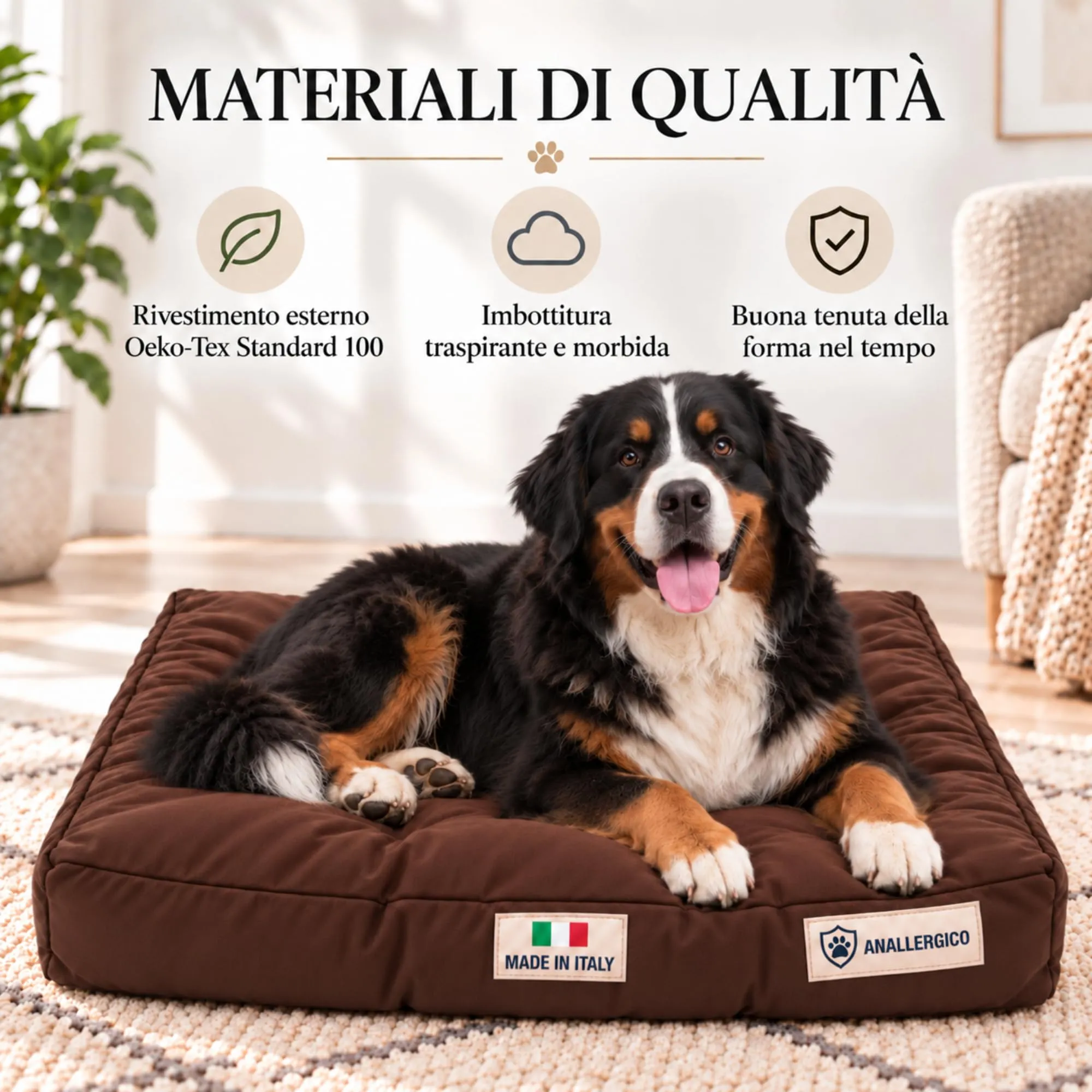 TECNOCUCI Cuccia Cane Lavabile, Realizzata a Mano in Italia, Taglia XL - immagine 5
