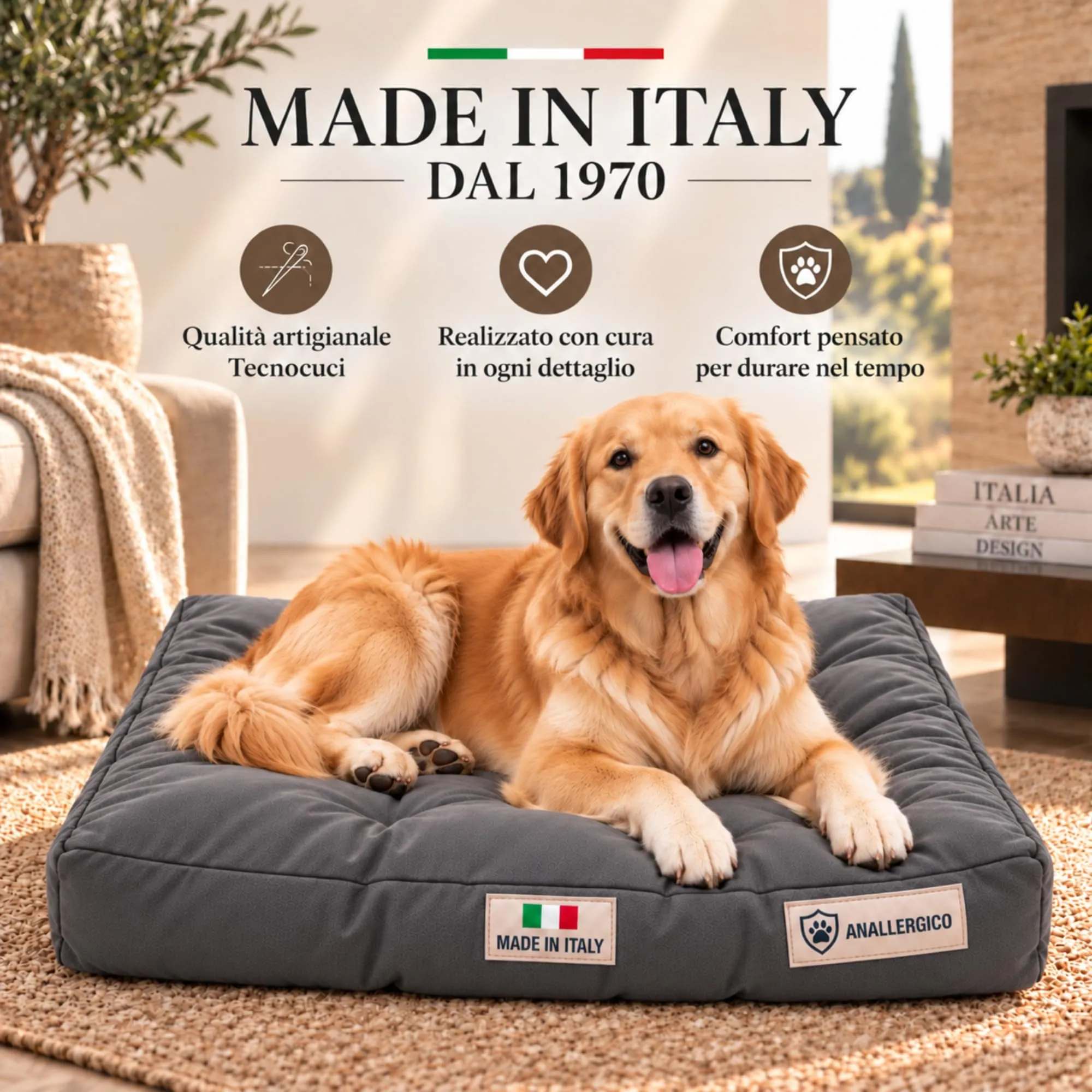 TECNOCUCI Cuccia Cane Lavabile, Realizzata a Mano in Italia, Taglia XL - immagine 6