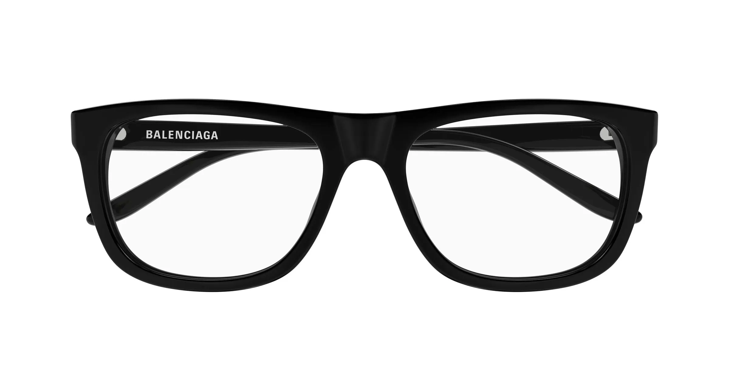 Balenciaga BB0498O 001 Montature da vista Acetato Nero Trasparente Squadrata - immagine 2