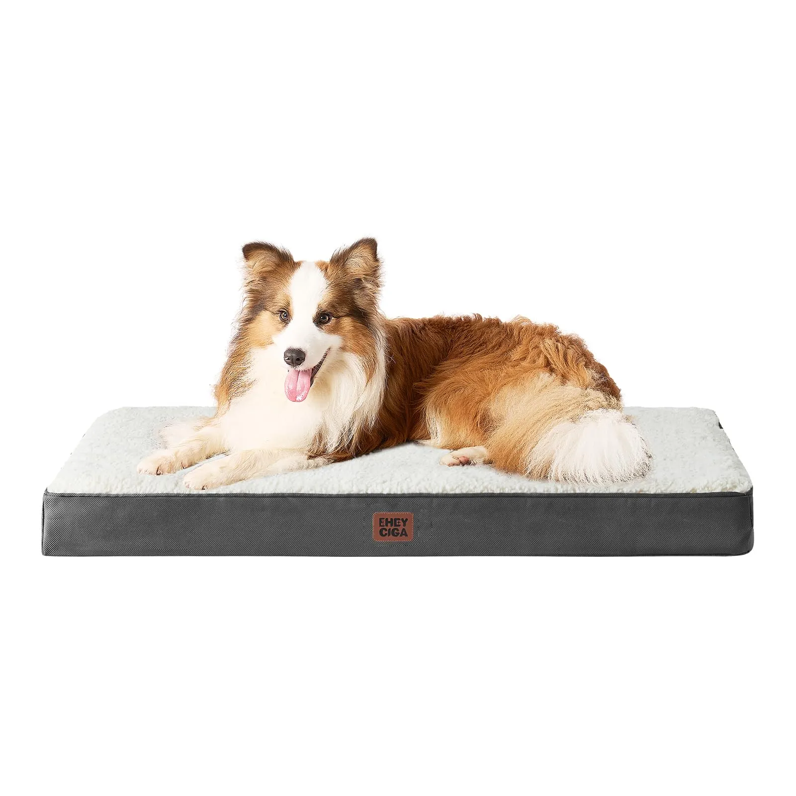 EHEYCIGA Removable Washable Orthopedic Dog Bed Cushion, White, 104 x 69 cm - immagine 1